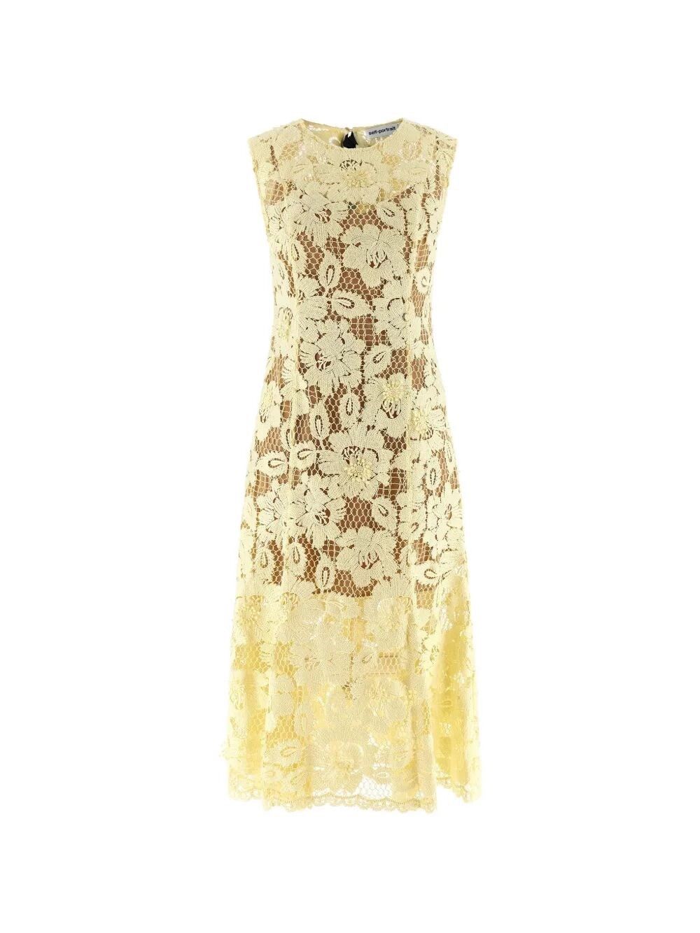 Self-Portrait Crochet Lace Midi Dress Size M / US 6-8 / IT 42-44 - 1 Thumbnail