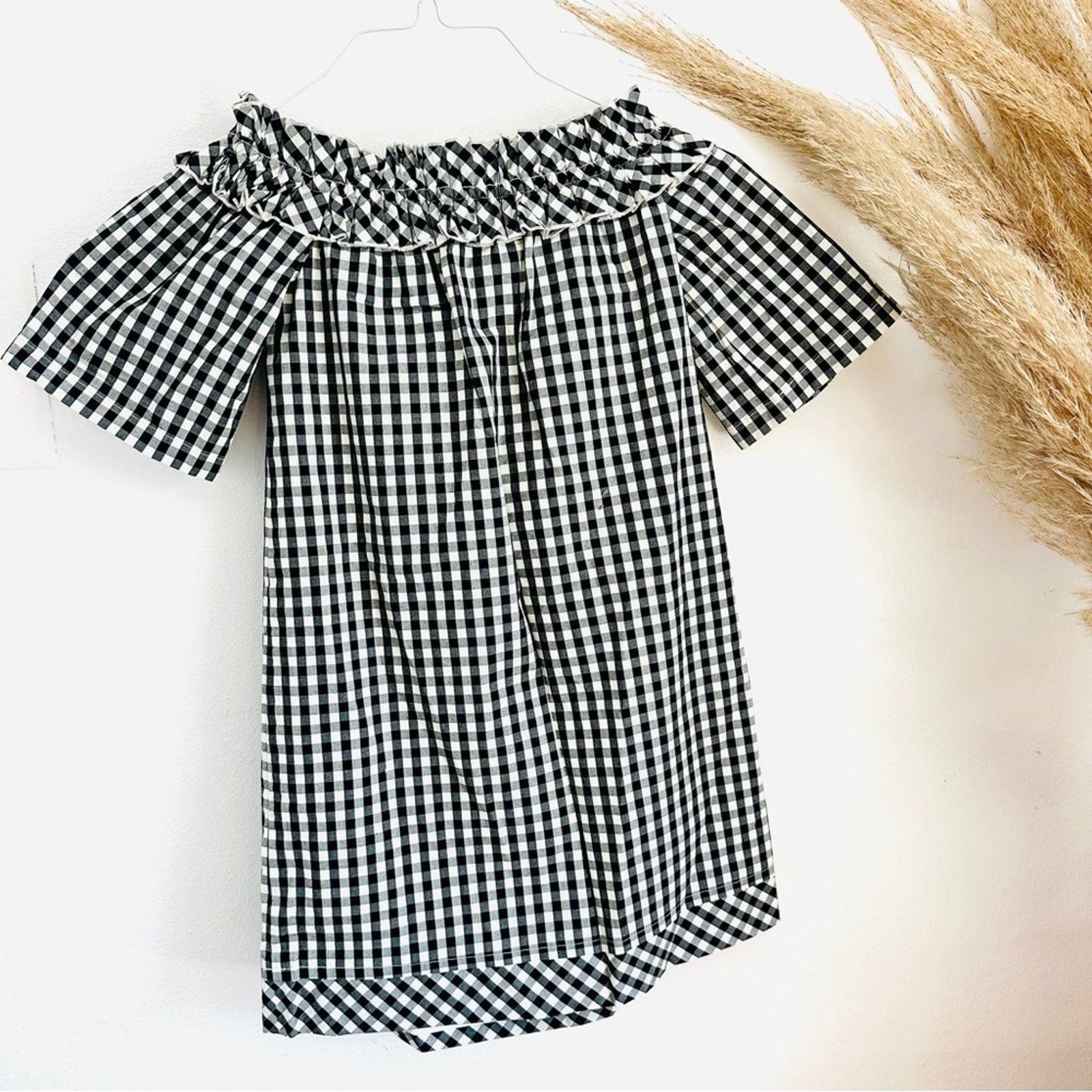 Vineyard Vines NEW VINEYARD VINES Black White Gingham Ruffle Mini Dress Size XXS / US 00 / IT 34 - 5 Thumbnail