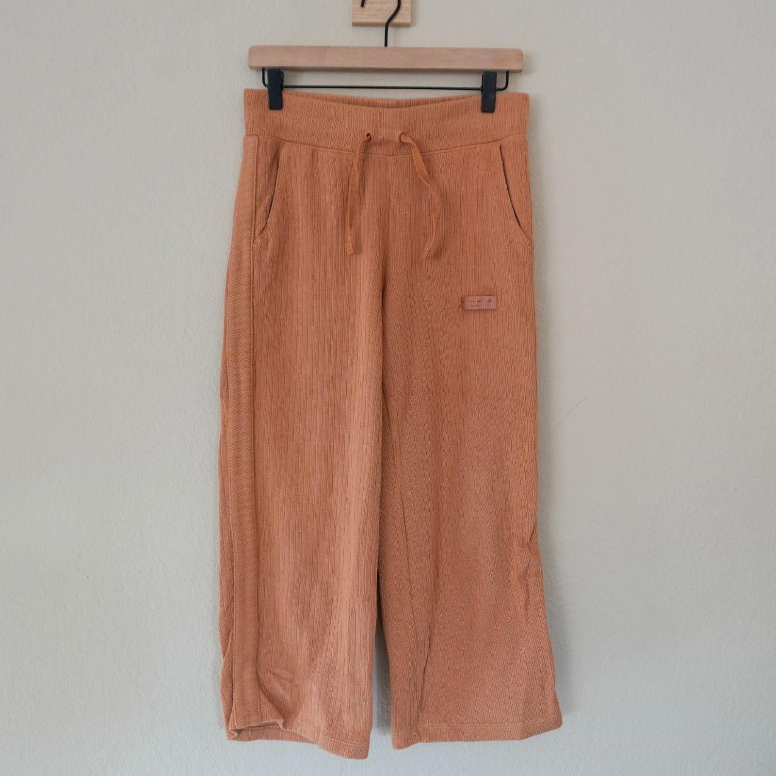 Nike Nike Pants Women's S Brown Wide Leg Ribbed Size 28" / US 6 / IT 42 - 1 Thumbnail