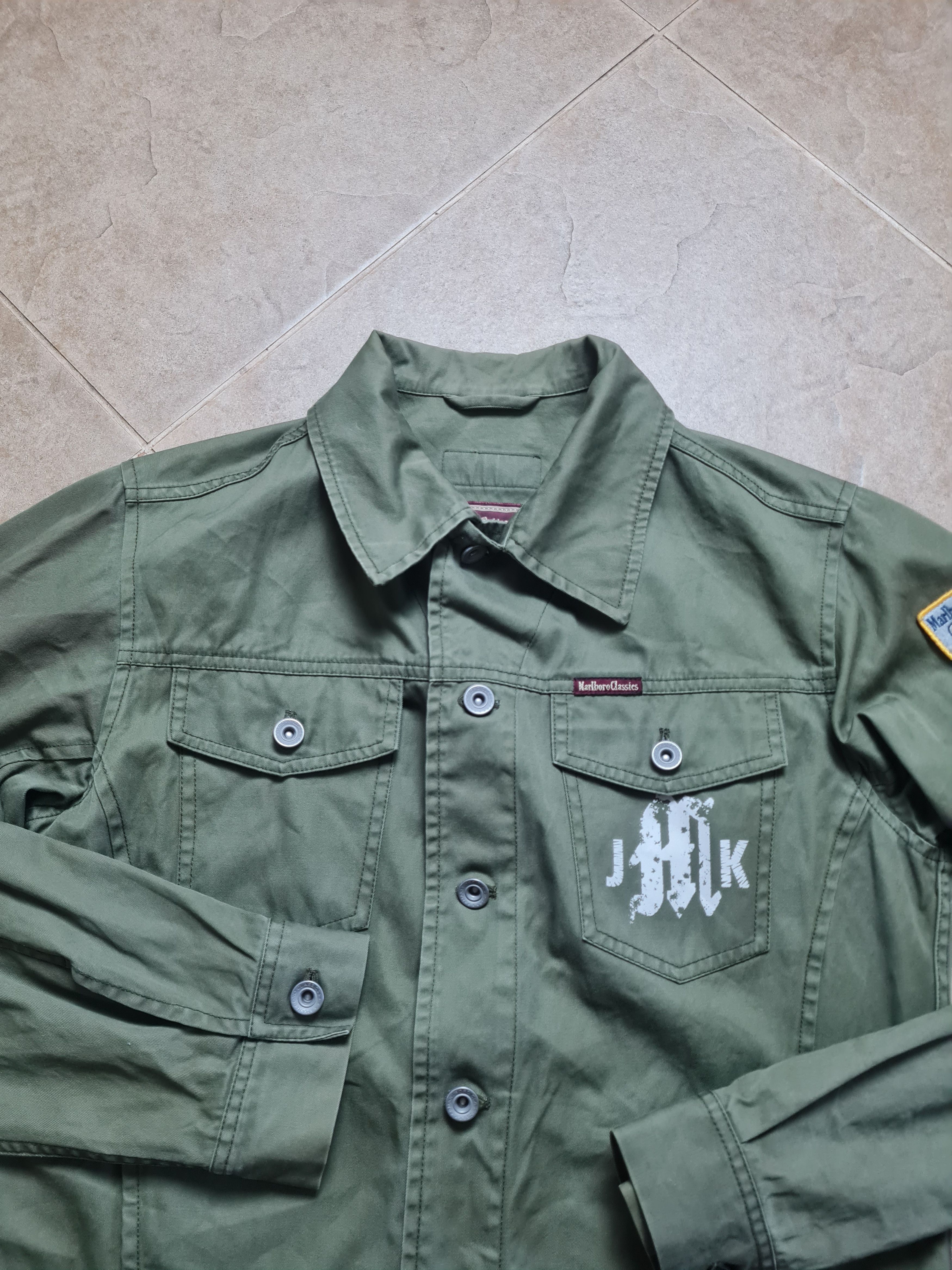 Marlboro Vintage rare military jacket Denim 90s Marlboro ARMY USA Size US S / EU 44-46 / 1 - 4 Thumbnail