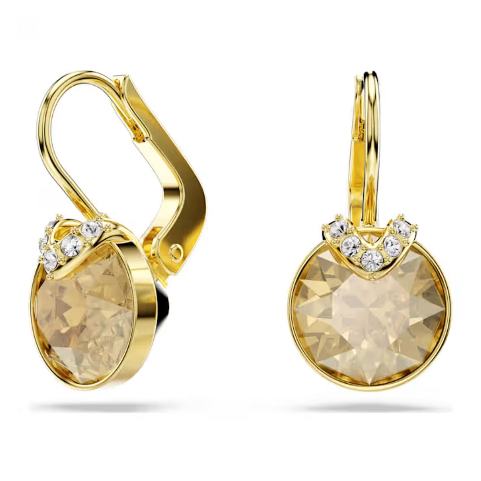 Swarovski Swarovski Bella V Drop Earrings – Round Cut Gold-Tone Plated Size ONE SIZE - 1 Thumbnail