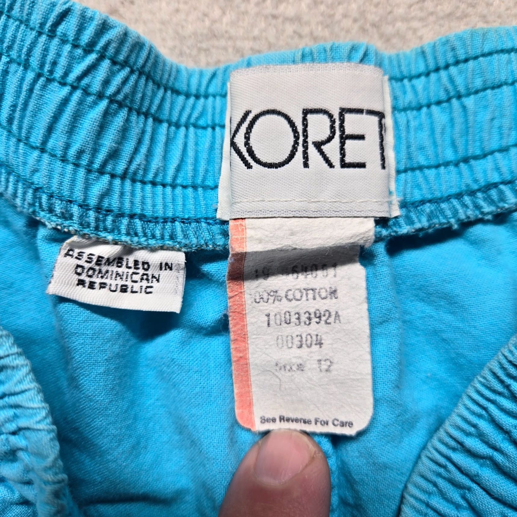 Vintage Korest Shorts Bermuda Adult Size 12 Light Blue Stretch Elastic Womens Size 34" / US 12 / IT 48 - 4 Thumbnail