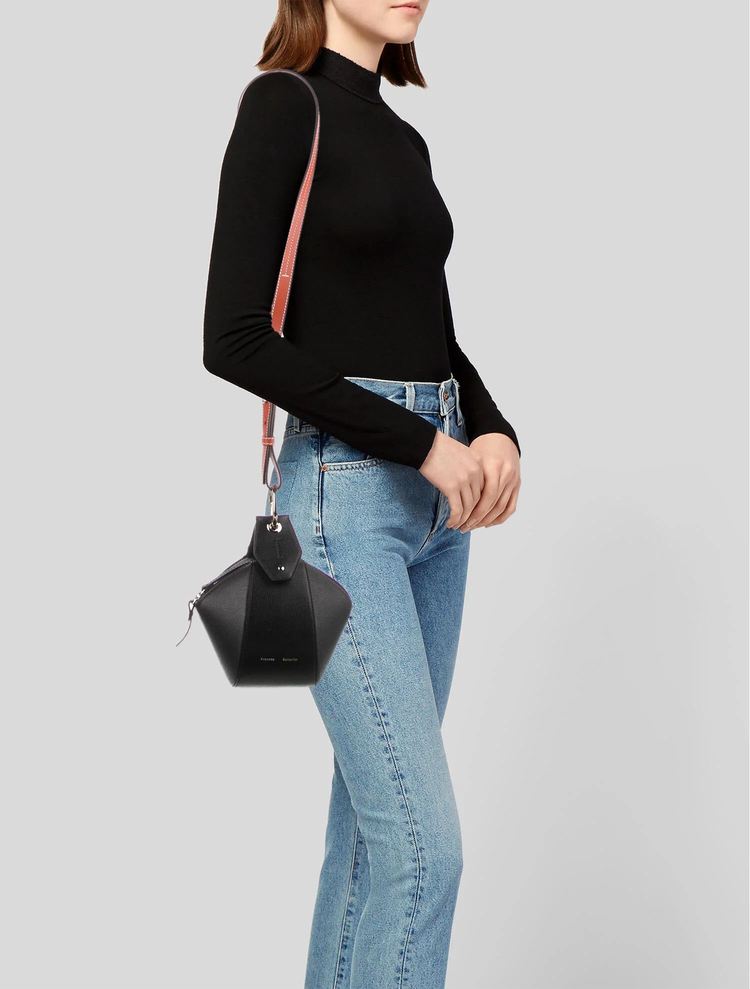 Proenza Schouler o1tko10125 Size: OS / Grainy Leather-Zipper Pochette Black Size ONE SIZE - 2 Thumbnail