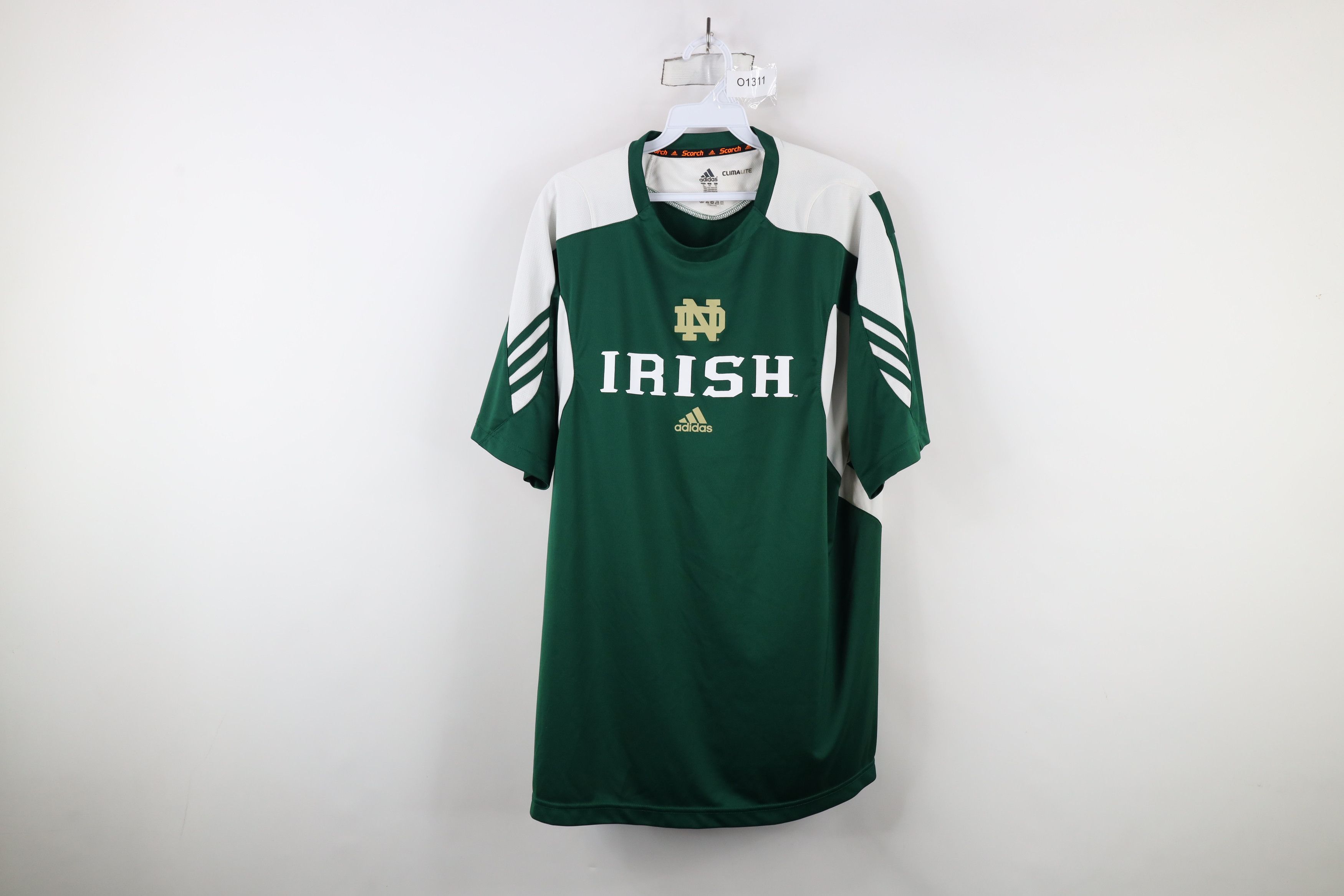 Adidas Notre Dame University Football Irish T-Shirt Green