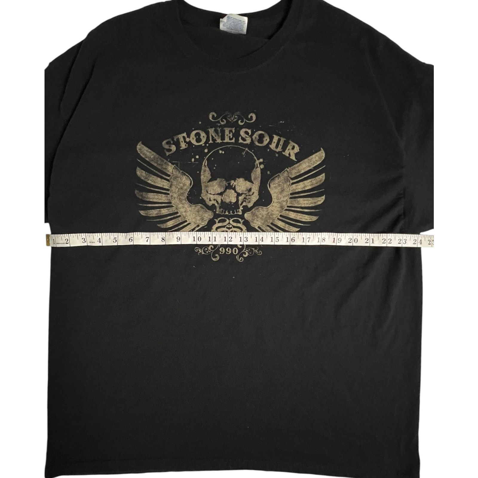 Bravado Vintage 2007 Stone Sour Band Skull Wings T-Shirt 2XL Black Size US XXL / EU 58 / 5 - 9 Thumbnail