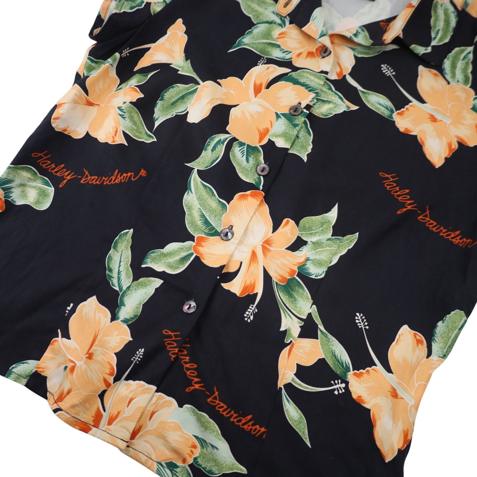 Harley Davidson × Vintage VTG Harley Davidson Tori Richards Silk Floral Button Shirt Size M / US 6-8 / IT 42-44 - 4 Thumbnail