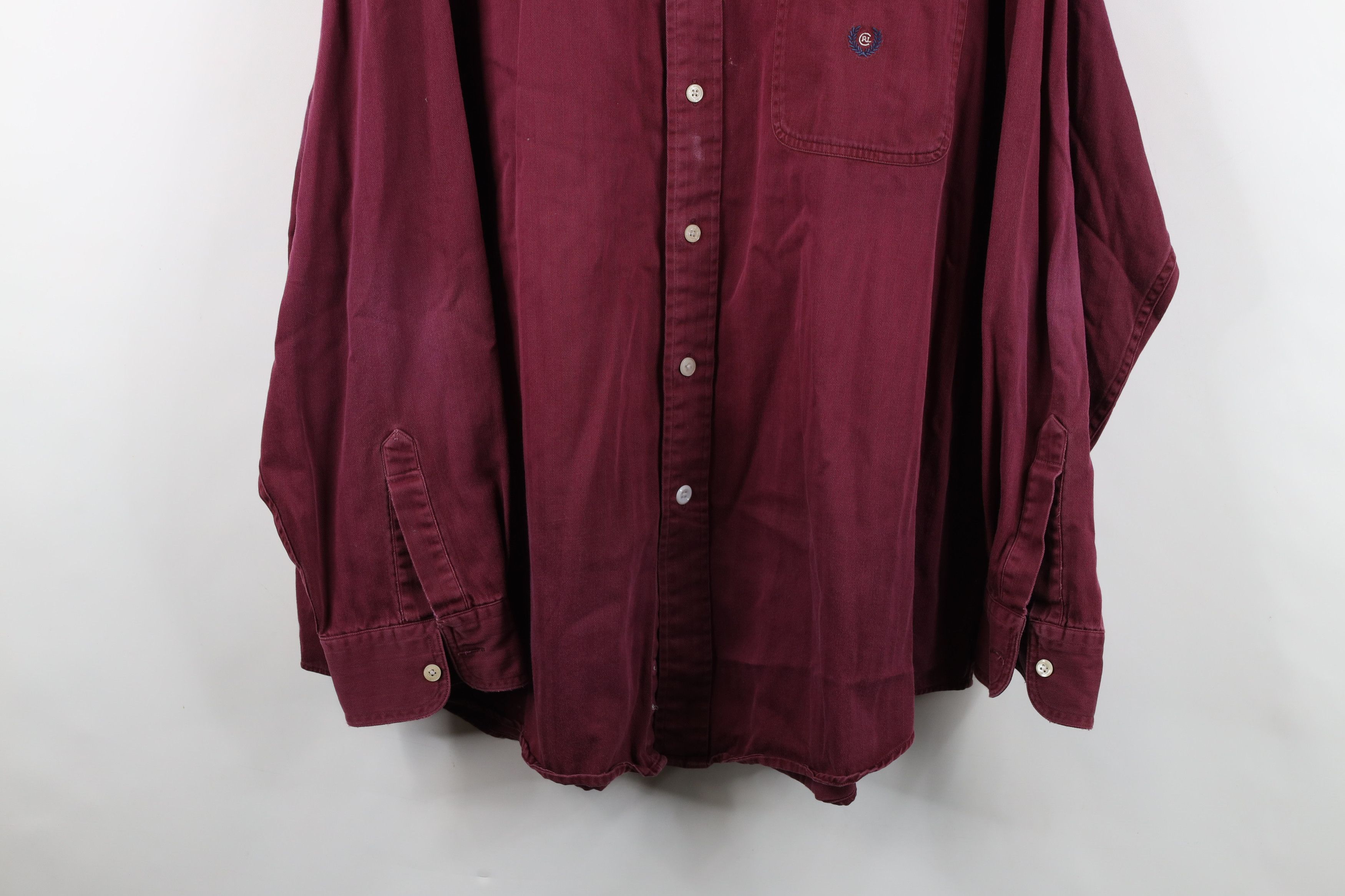 Ralph Lauren Vintage 90s Chaps Ralph Lauren Herringbone Collared Shirt Size US XXL / EU 58 / 5 - 3 Thumbnail