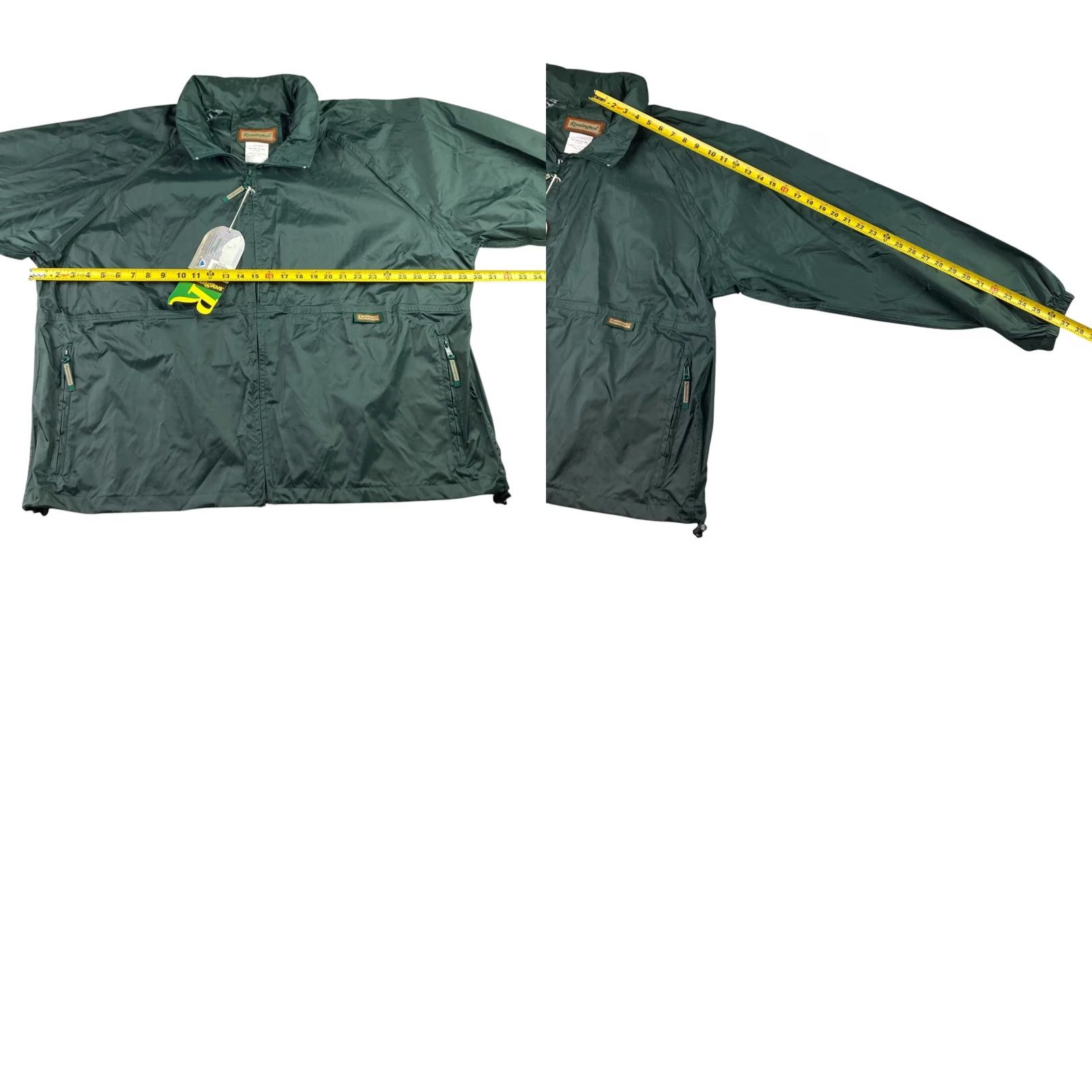 Rains Remington Men’s Rain Jacket Hooded Full Zip Green 2XL Waterproof Windproof Packable Hooded Rain Coat Mens 2XL Size US XXL / EU 58 / 5 - 8 Thumbnail