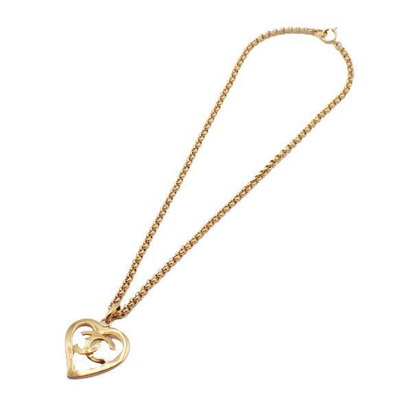 Chanel Chanel Vintage CC Heart Pendant Long Metal Size ONE SIZE - 1 Thumbnail