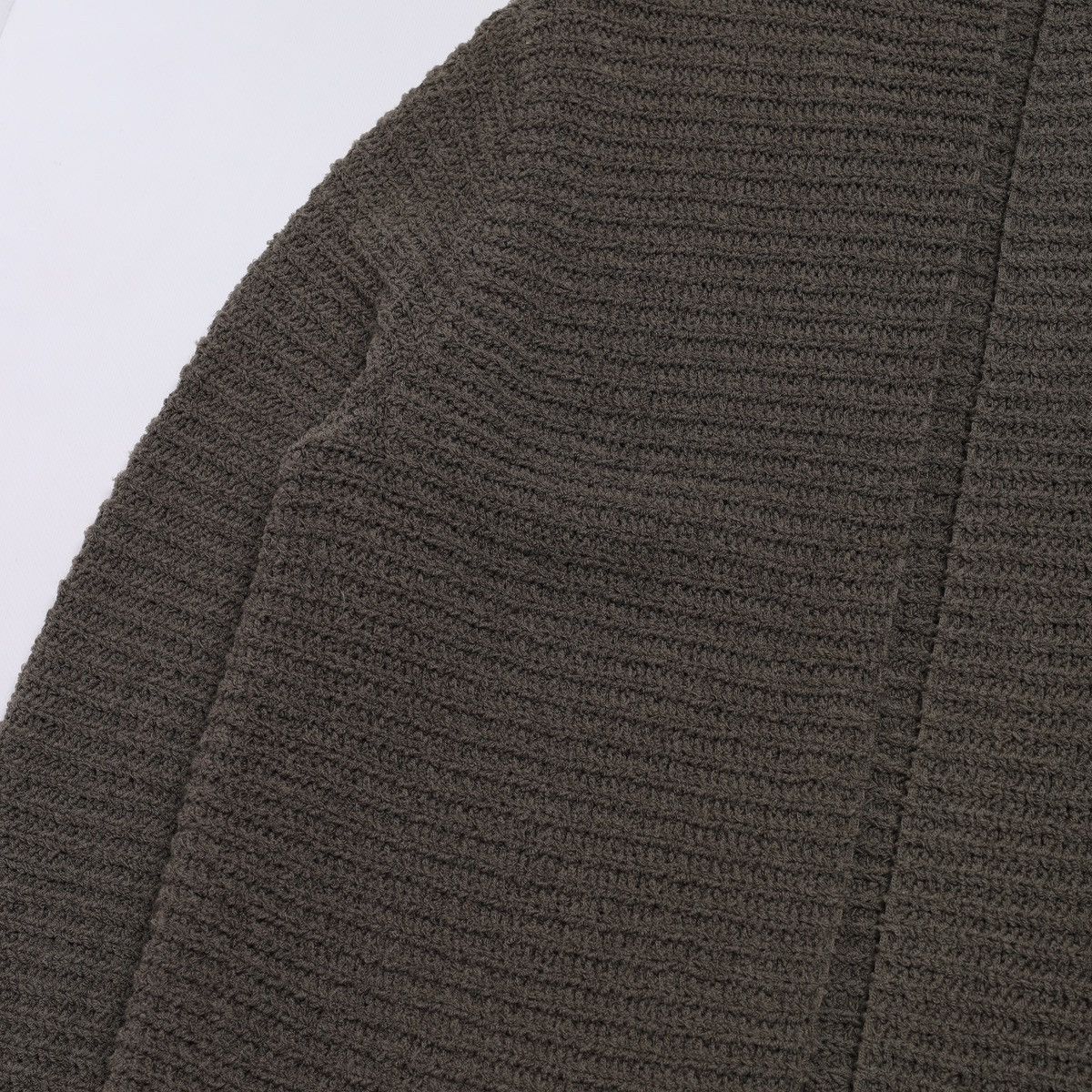 Annette Gortz Annette Gortz Wool Ribbed Cardigan Sweater Khaki Size M / US 6-8 / IT 42-44 - 7 Thumbnail