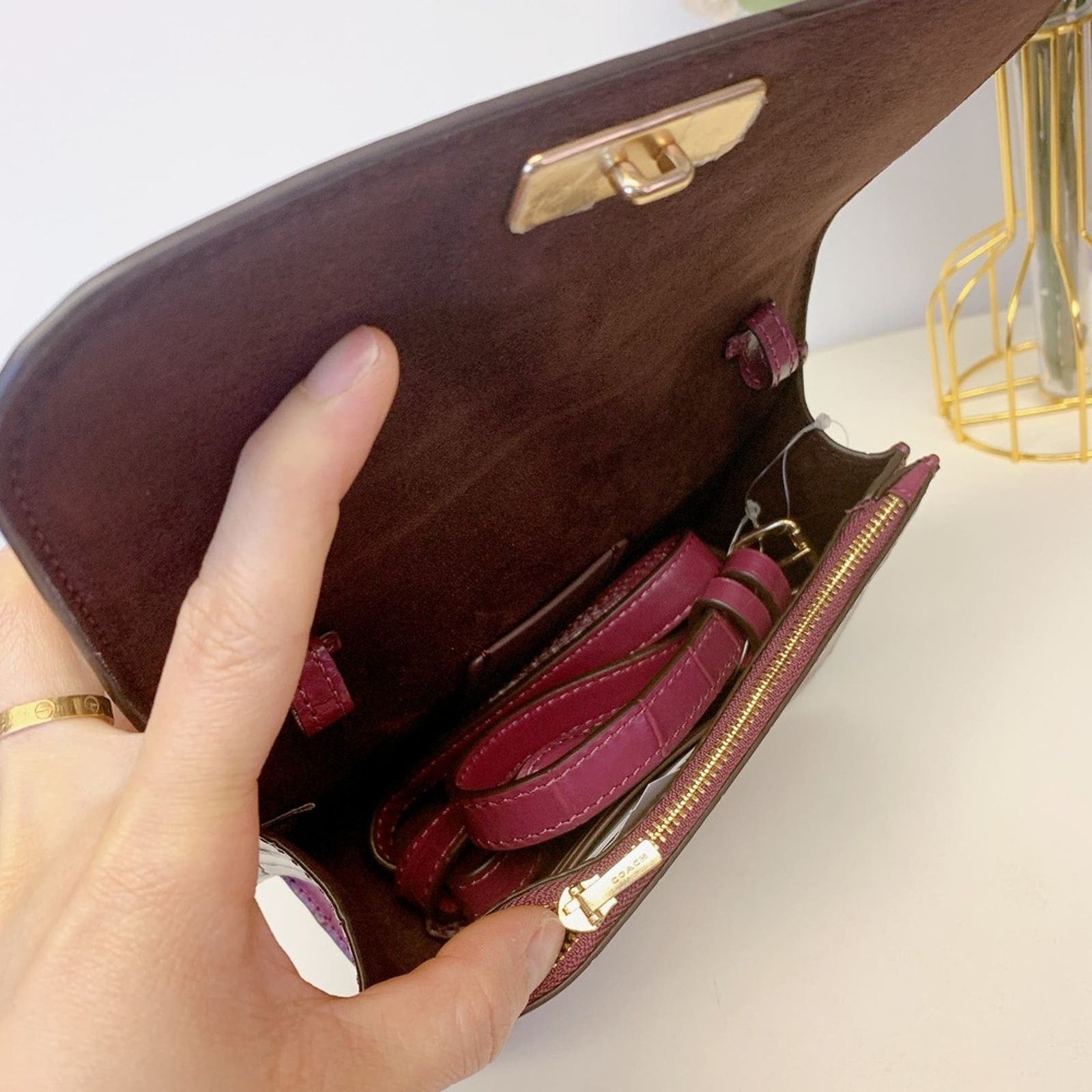 Coach Coach C5627 Mini Brynn Crossbody In Dark Berry Size ONE SIZE - 6 Thumbnail