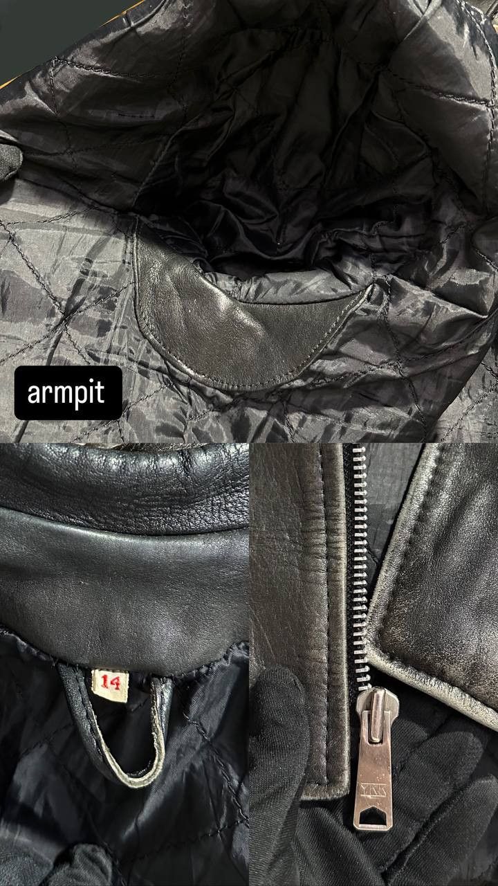Genuine Leather × Leather Real Leather Jacket Vintage Motorcycle Biker Retro Racer Size L / US 10 / IT 46 - 9 Thumbnail