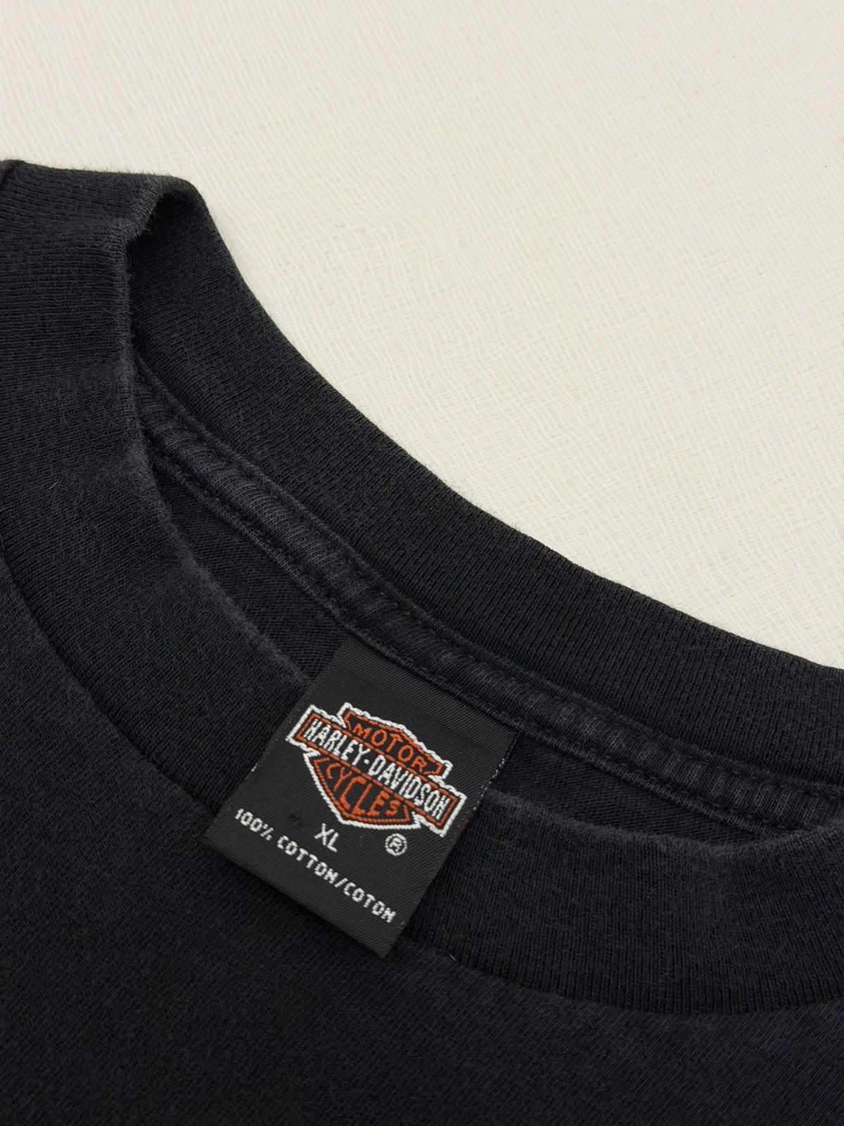 Harley Davidson Vintage 90s Harley-Davidson Checkered Flag 1998 Houston, TX Size US XL / EU 56 / 4 - 7 Thumbnail