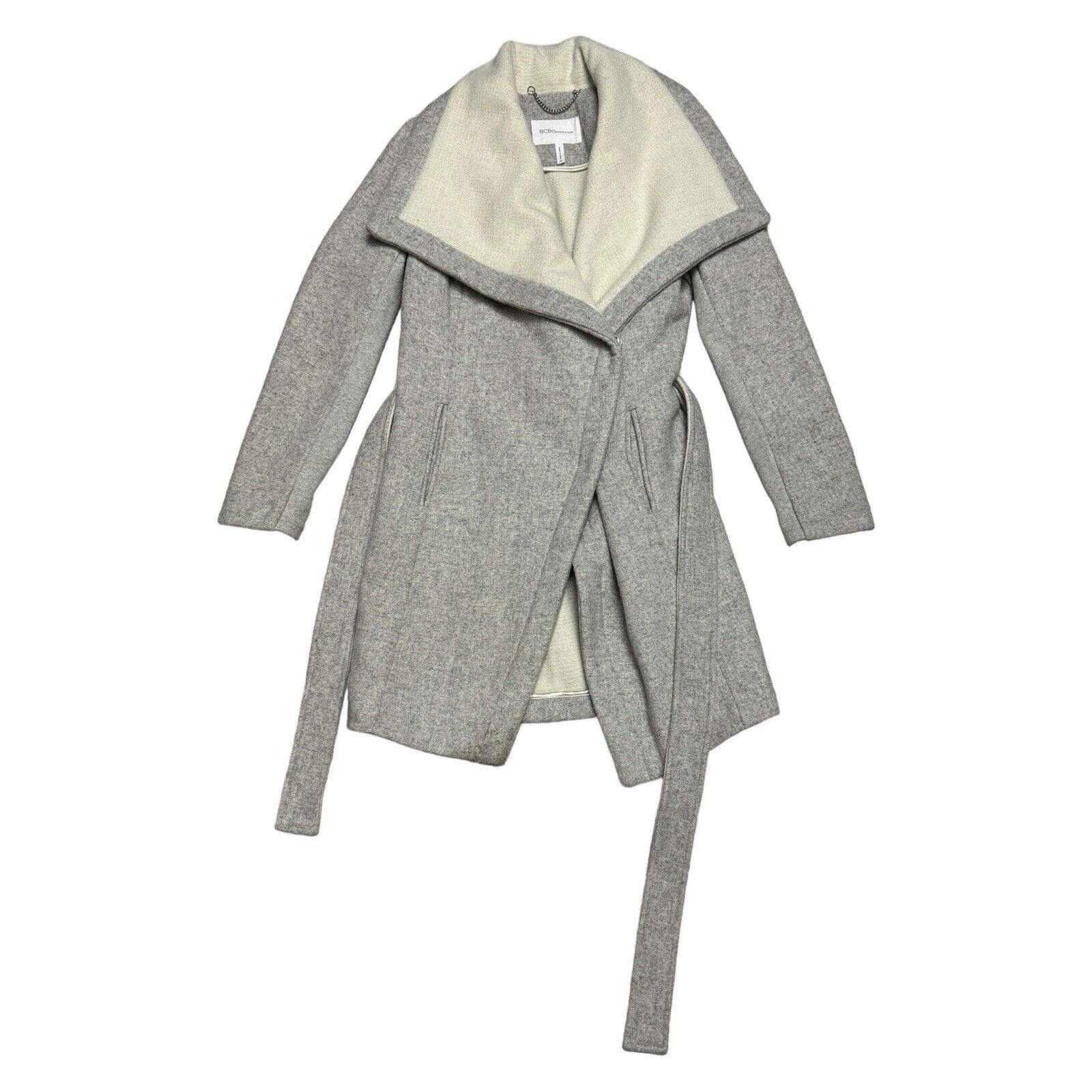 Bcbgmaxazria BCBG Generation WOOL Blend Luxury Designer Trench Pea Coat Size XS / US 0-2 / IT 36-38 - 1 Thumbnail