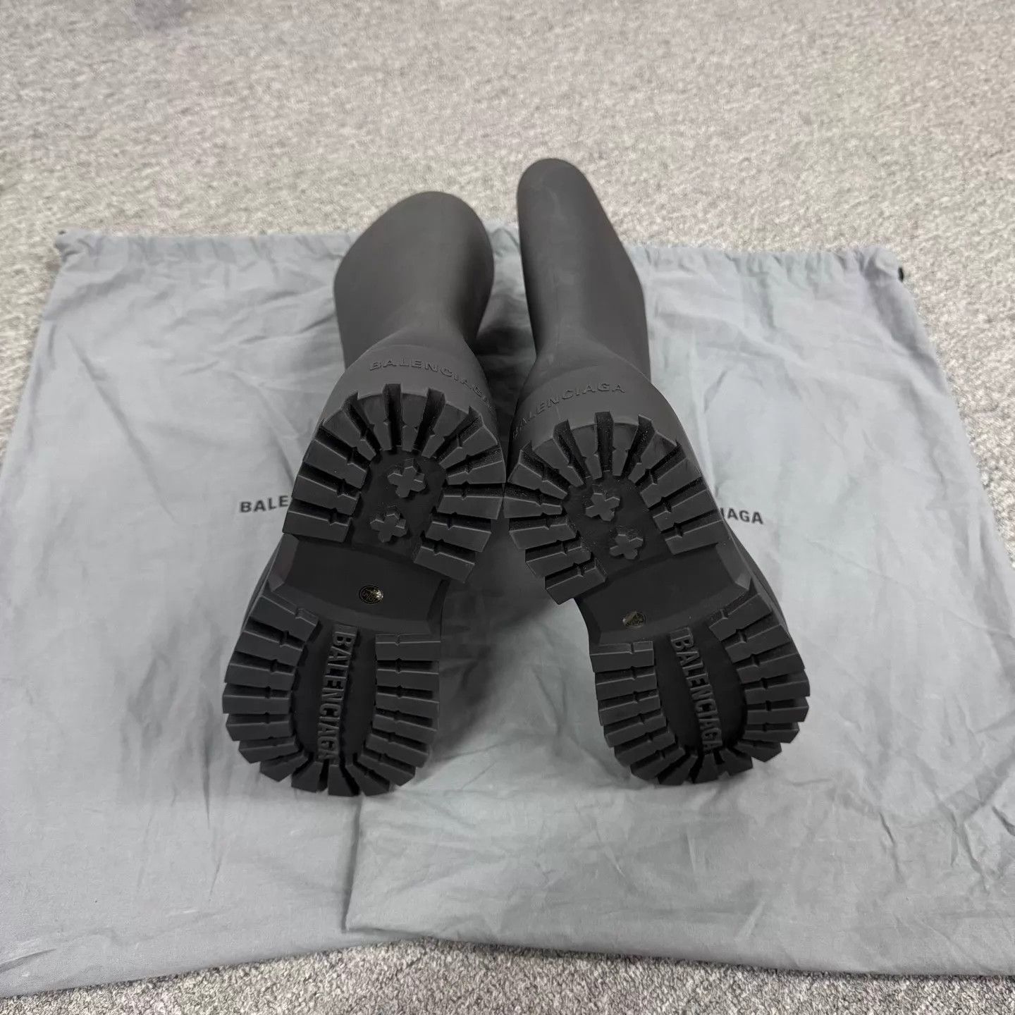 Balenciaga Balenciaga black rubber platform knee boots 37 99n Size US 6.5 / IT 36.5 - 4 Thumbnail