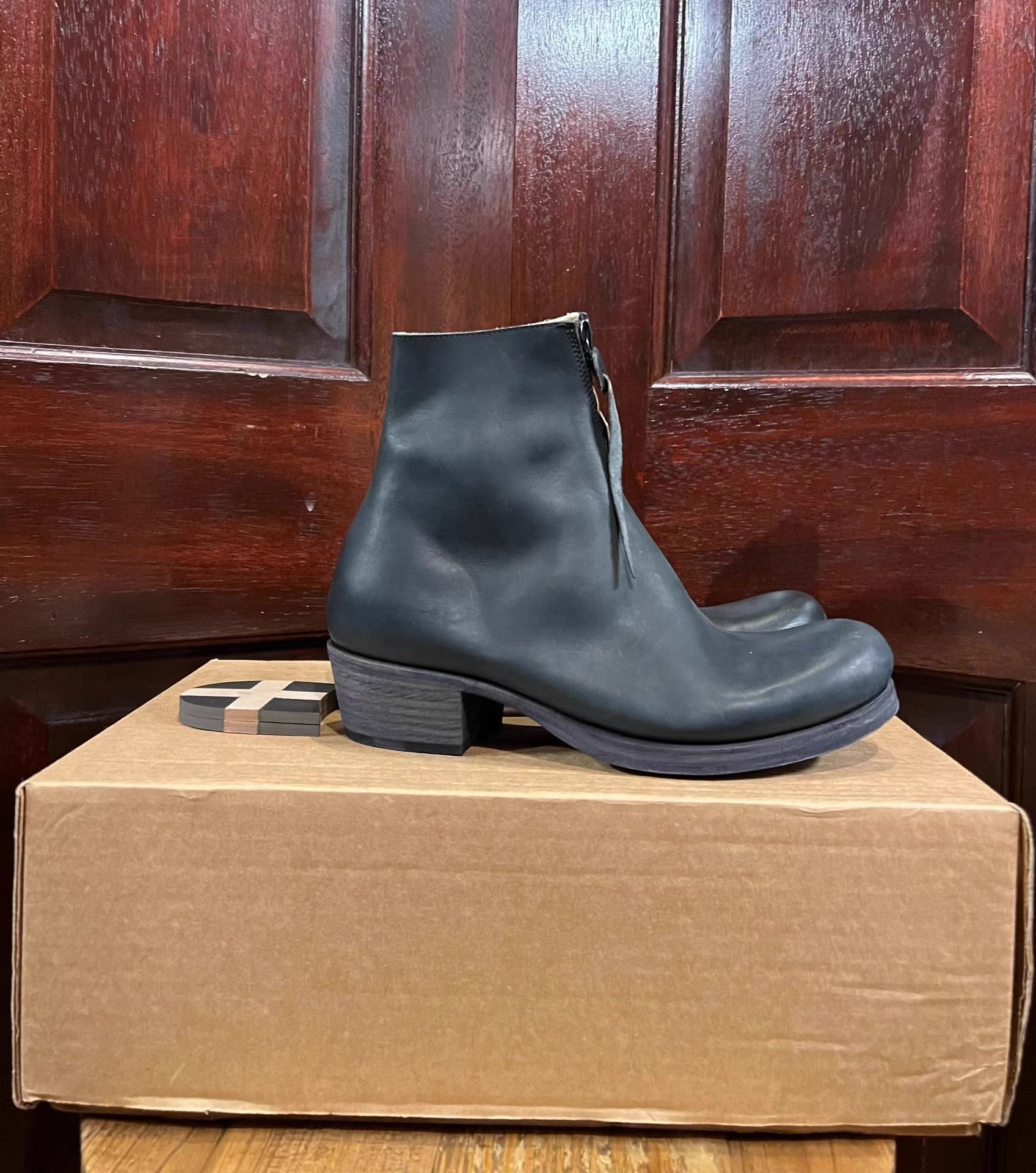 Ma+ m.a+ Women's Black One‑Piece Side‑Zip Short Boots Ｑ25 Size US 5 / IT 35 - 3 Thumbnail