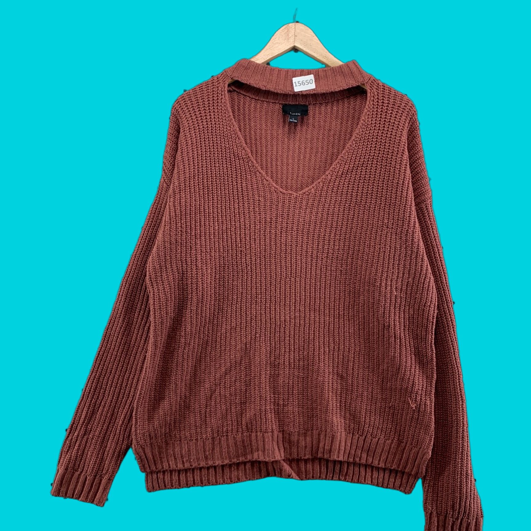 Anthropologie Anthropologie Lumiere Knit Sweater Womens Long Sleeve Open V-Neck Ladies Large Size L / US 10 / IT 46 - 1 Thumbnail