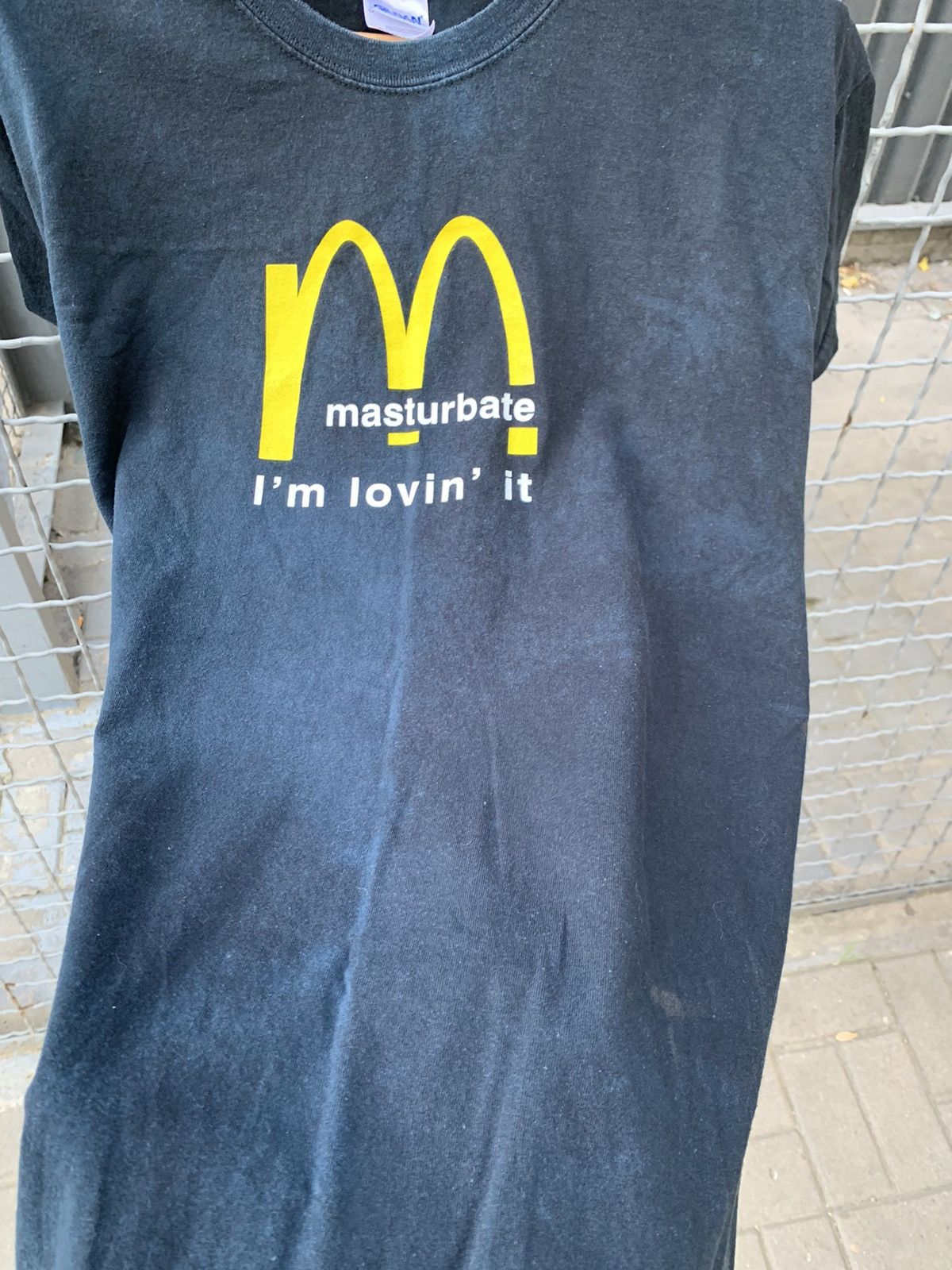 Vintage Vintage Masturbate I’m Lovin It Porn Sex Humor Tee Y2K Size US XL / EU 56 / 4 - 7 Thumbnail