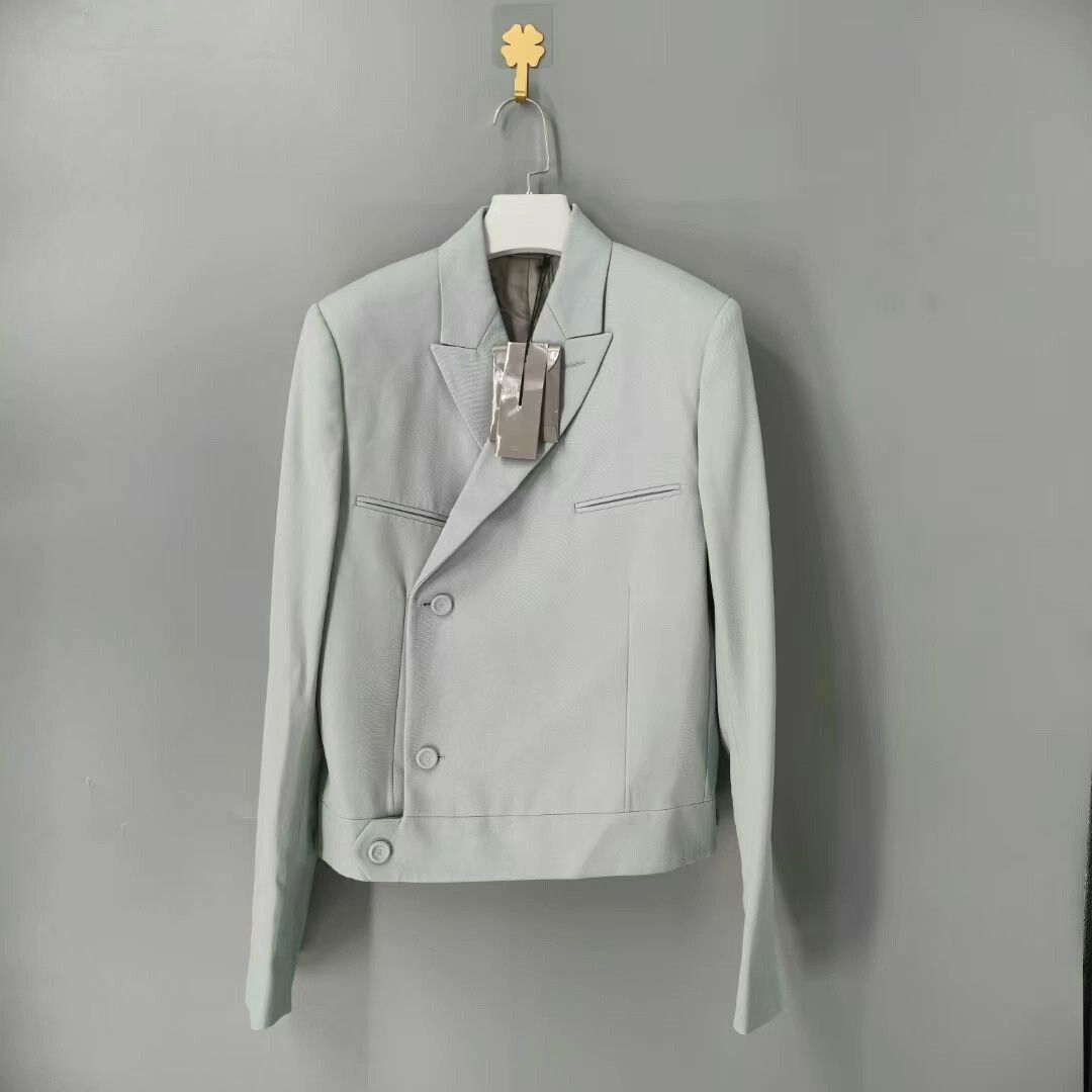 Dior Qblique Mint Wool Suit Jacket for Men