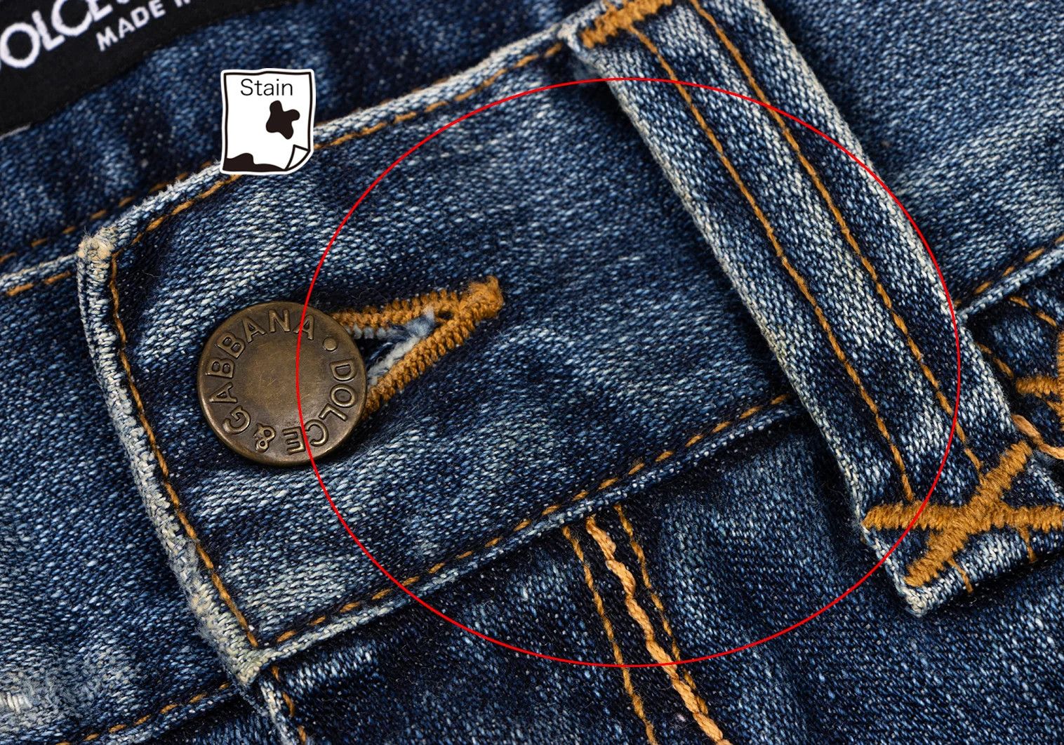 Dolce & Gabbana Stitch Design Crushed Denim Pants in Blue Size 46 Size US 30 / EU 46 - 4 Thumbnail