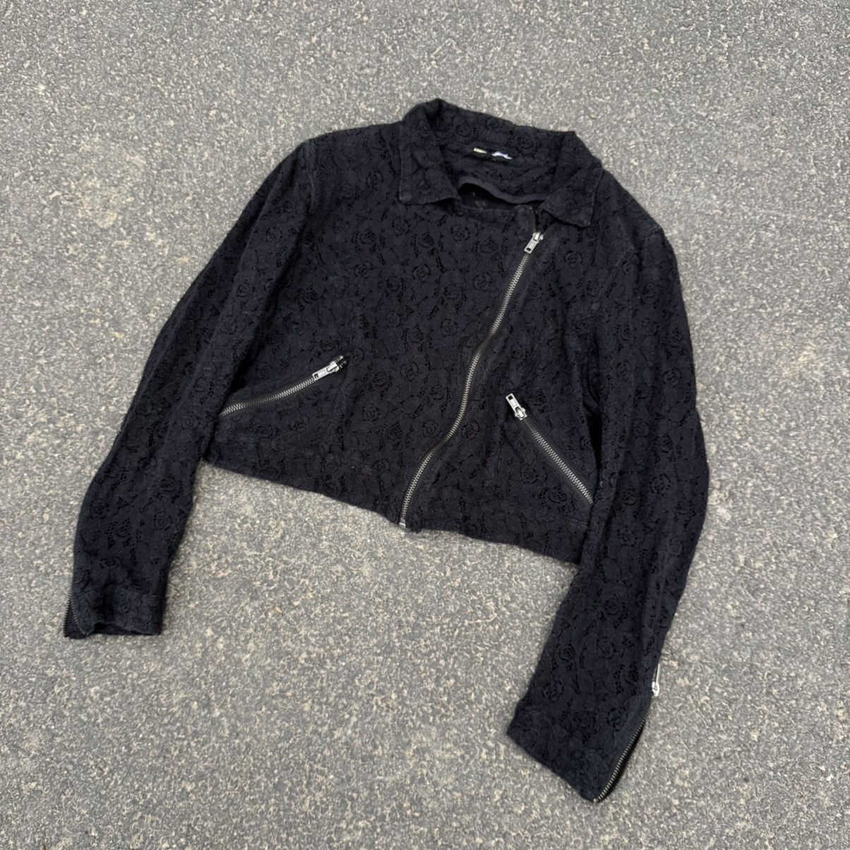 Other Avant Garde Transparent Boxy Mesh Bomber Jacket Opium Size M / US 6-8 / IT 42-44 - 15 Thumbnail