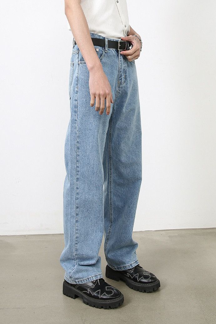 Designer × Japanese Brand Classic Washed Simple Versatile Jeans Size US 32 / EU 48 - 6 Thumbnail