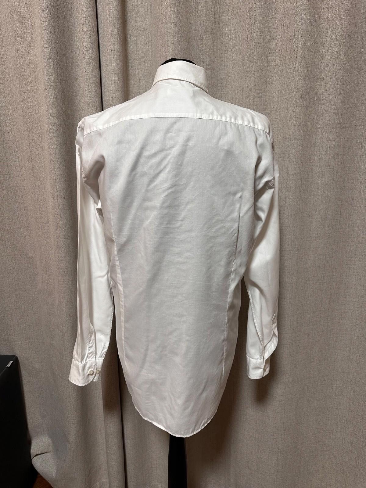 Etro Etro Mens Dress Shirt White Logo Sz 43 Size 42R - 7 Thumbnail