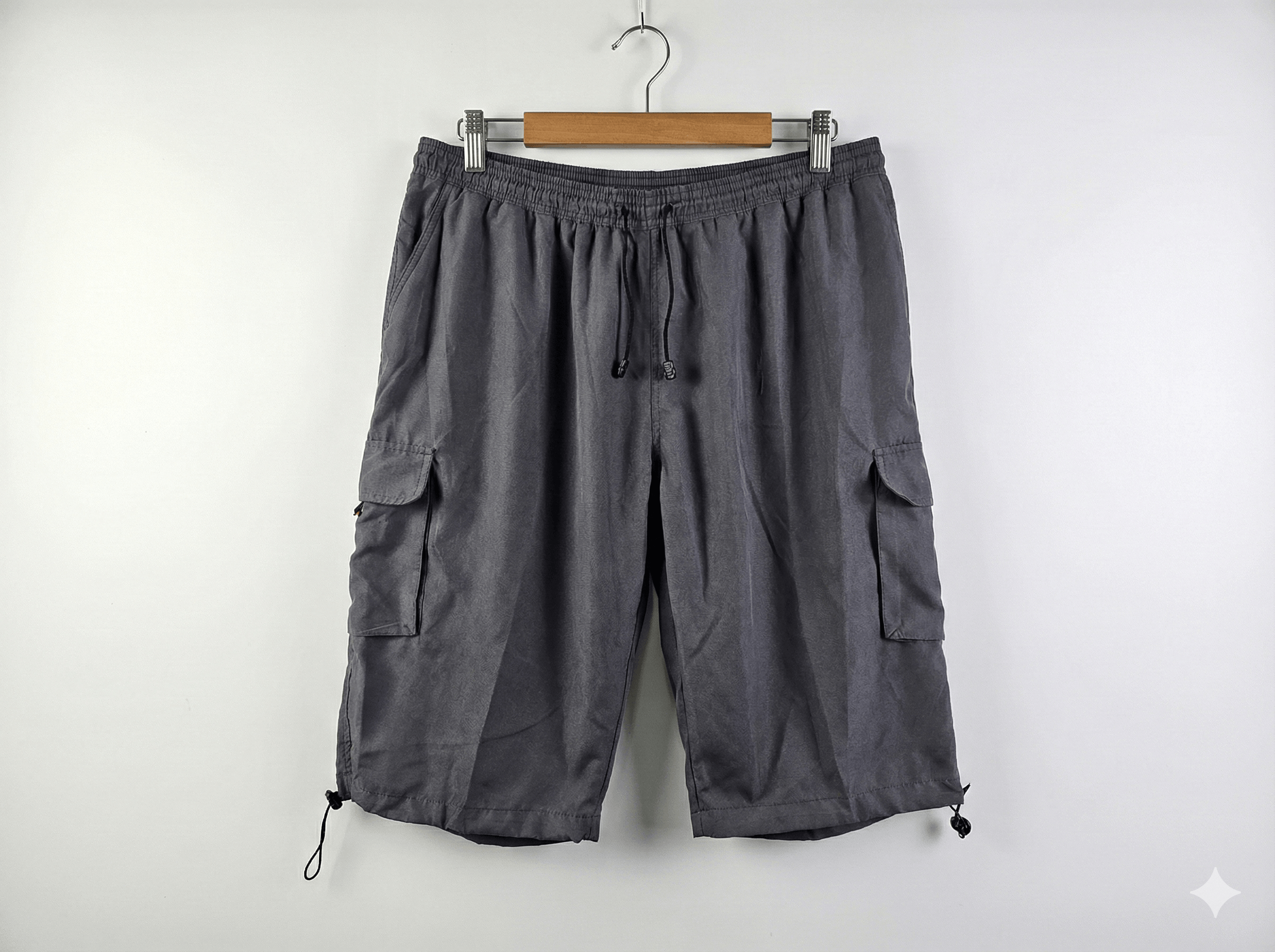 Nike Vintage 90s Nike Premier Cargo Shorts XL Gray Baggy Swoosh Size US 42 / EU 58 - 1 Thumbnail