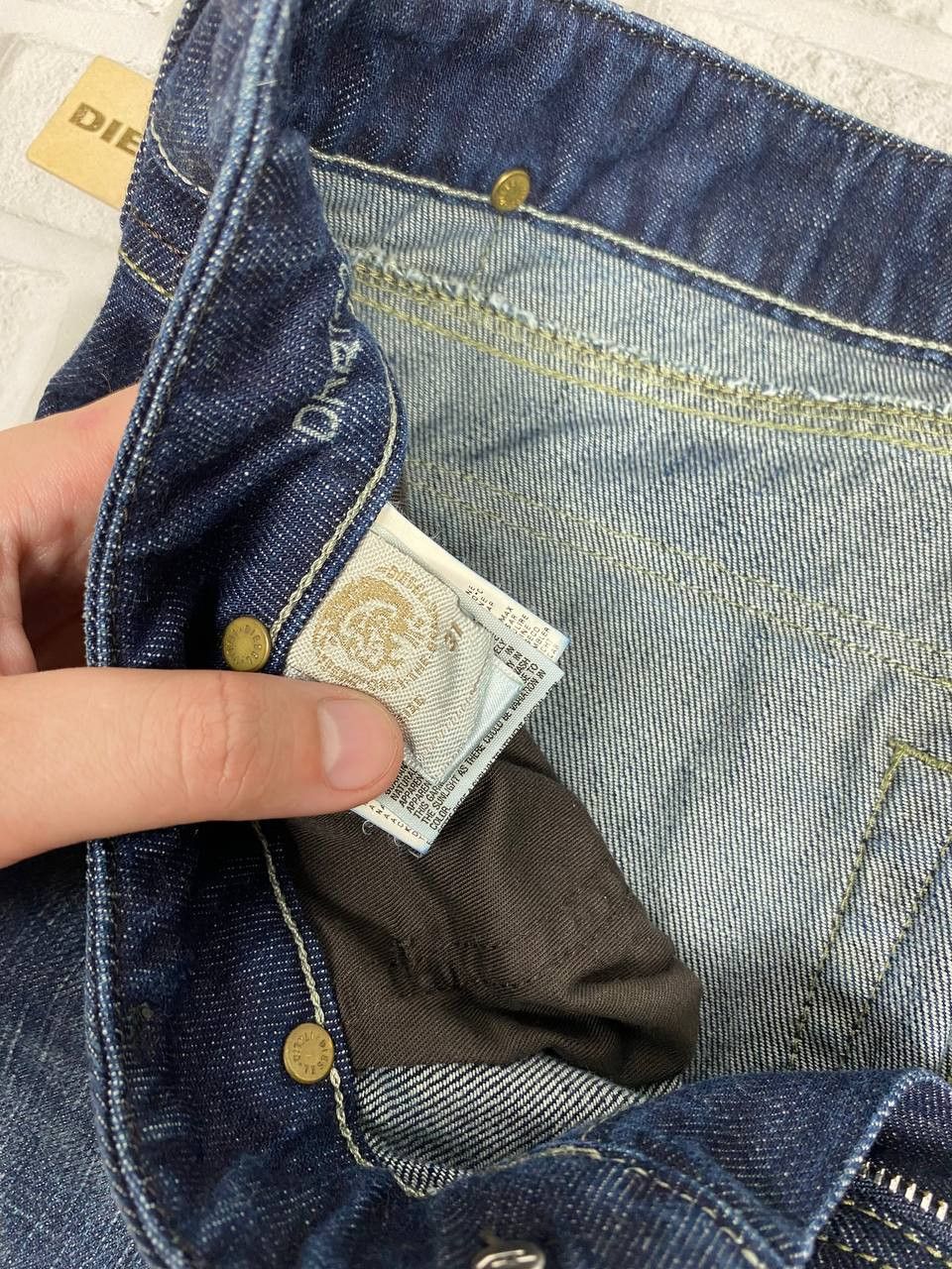 Diesel NEW Diesel Jeans Mens Washed Slim Tapered Zipper Pockets Y2K Size US 31 - 23 Thumbnail