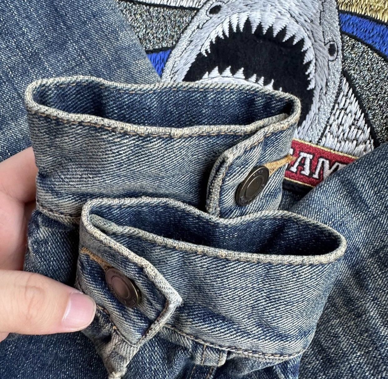 Saint Laurent Paris × Yves Saint Laurent SAINT LAURENT limited edition shark denim jacket 2412- Size US S / EU 44-46 / 1 - 3 Thumbnail
