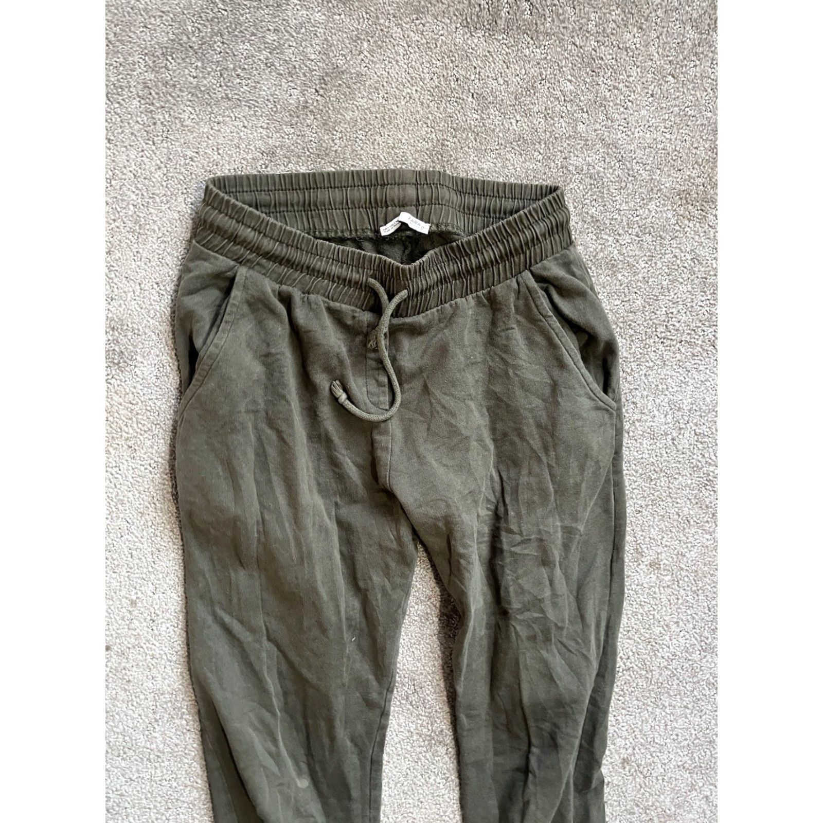 Zara Zara Women’s Jogger Pants Size S Green Hem Straps Comfortable Elastic Waist Pockets Activewear Gym & Training Running & Jogging Walking Lounge Size 28" / US 6 / IT 42 - 2 Thumbnail