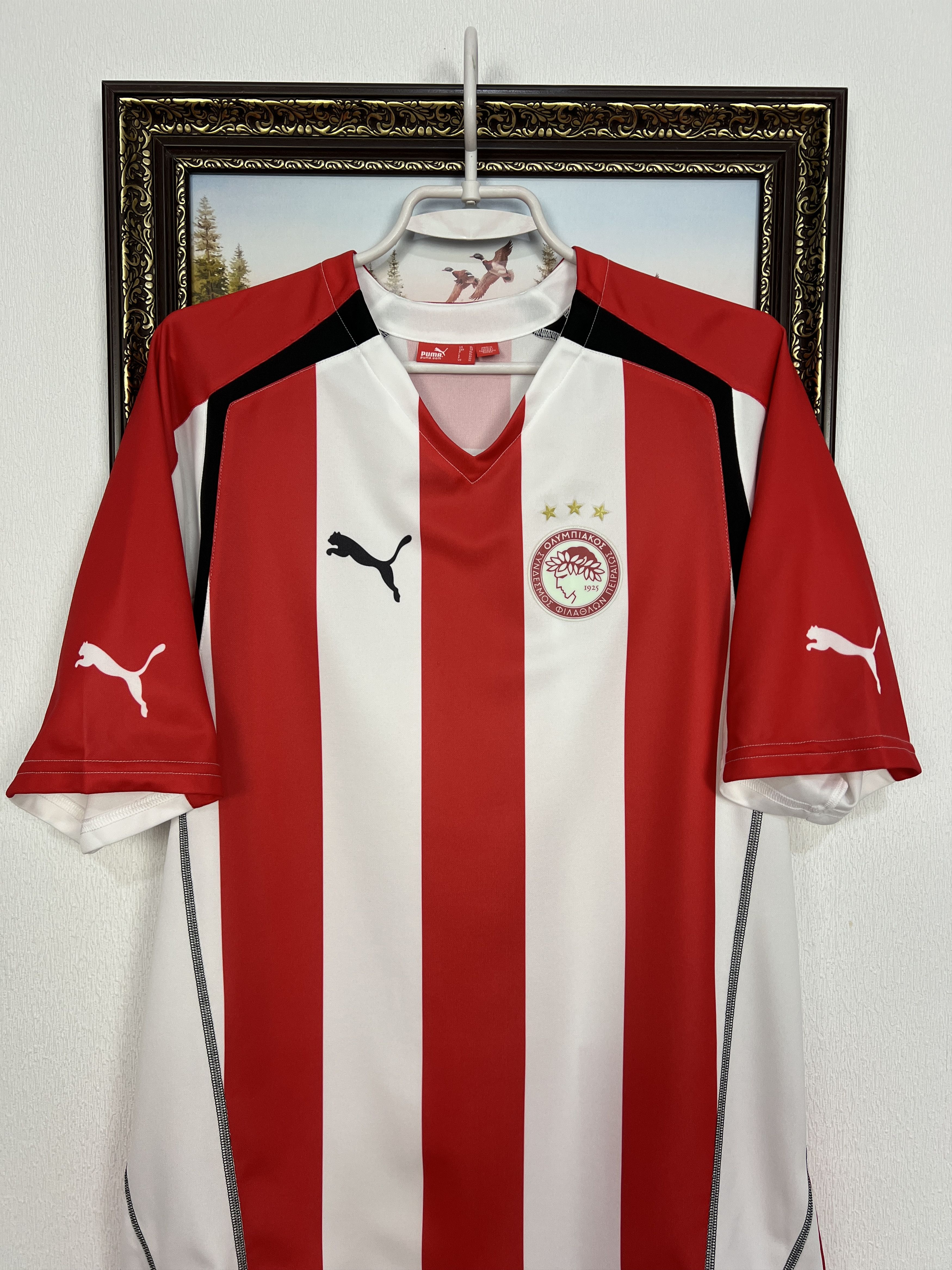 Puma Olympiacos football shirt 2005 Soccer Jersey Trikot Rare Size US XL / EU 56 / 4 - 2 Thumbnail