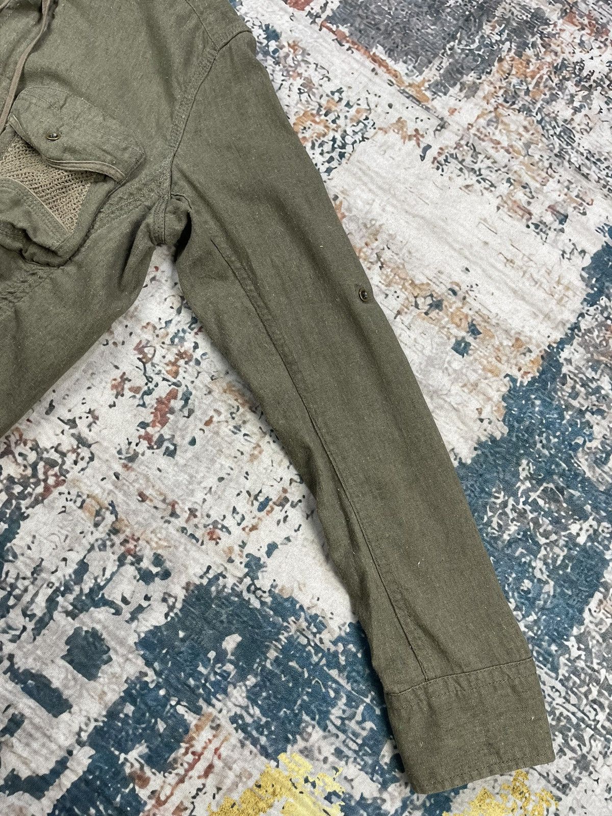 Le Grande Bleu (L.G.B.) G.O.A Military Cargo Pocket Hooded Overshirt Jacket Size US S / EU 44-46 / 1 - 5 Thumbnail