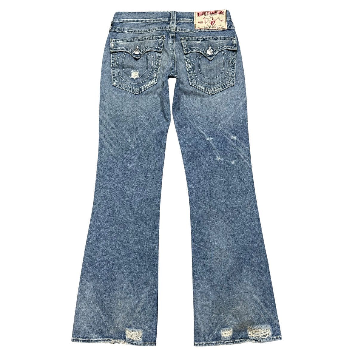 True Religion Vintage True Religion Denim Flare Jeans Distressed Size US 33 - 1 Thumbnail