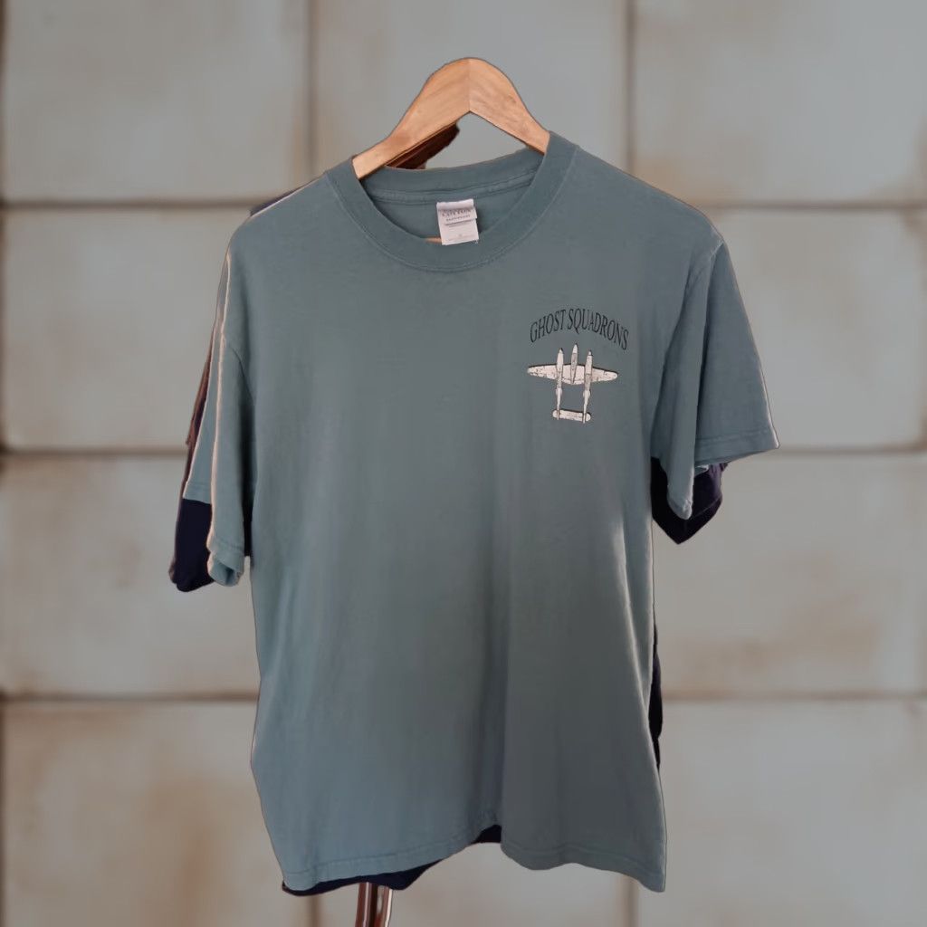 Gildan VINTAGE Ghost Squadron USA P38 Lightning Air Force T-shirt Military Men M Blue Size US M / EU 48-50 / 2 - 1 Thumbnail
