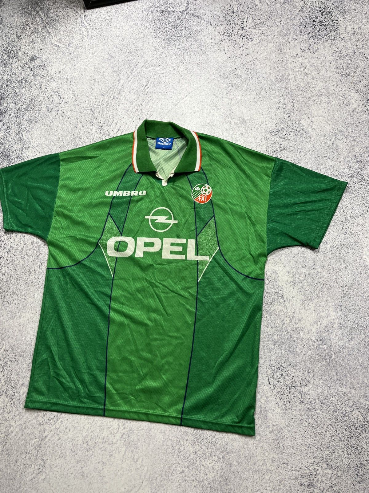 Umbro Vintage Umbro Republic Of Ireland 1994 Home Soccer Jersey Size US XL / EU 56 / 4 - 2 Thumbnail