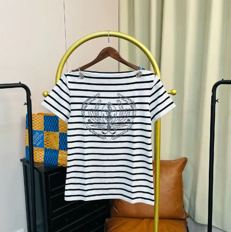 Louis Vuitton Louis Vuitton Striped Cotton T-Shirt for Women 0089 Size M / US 6-8 / IT 42-44 - 1 Thumbnail