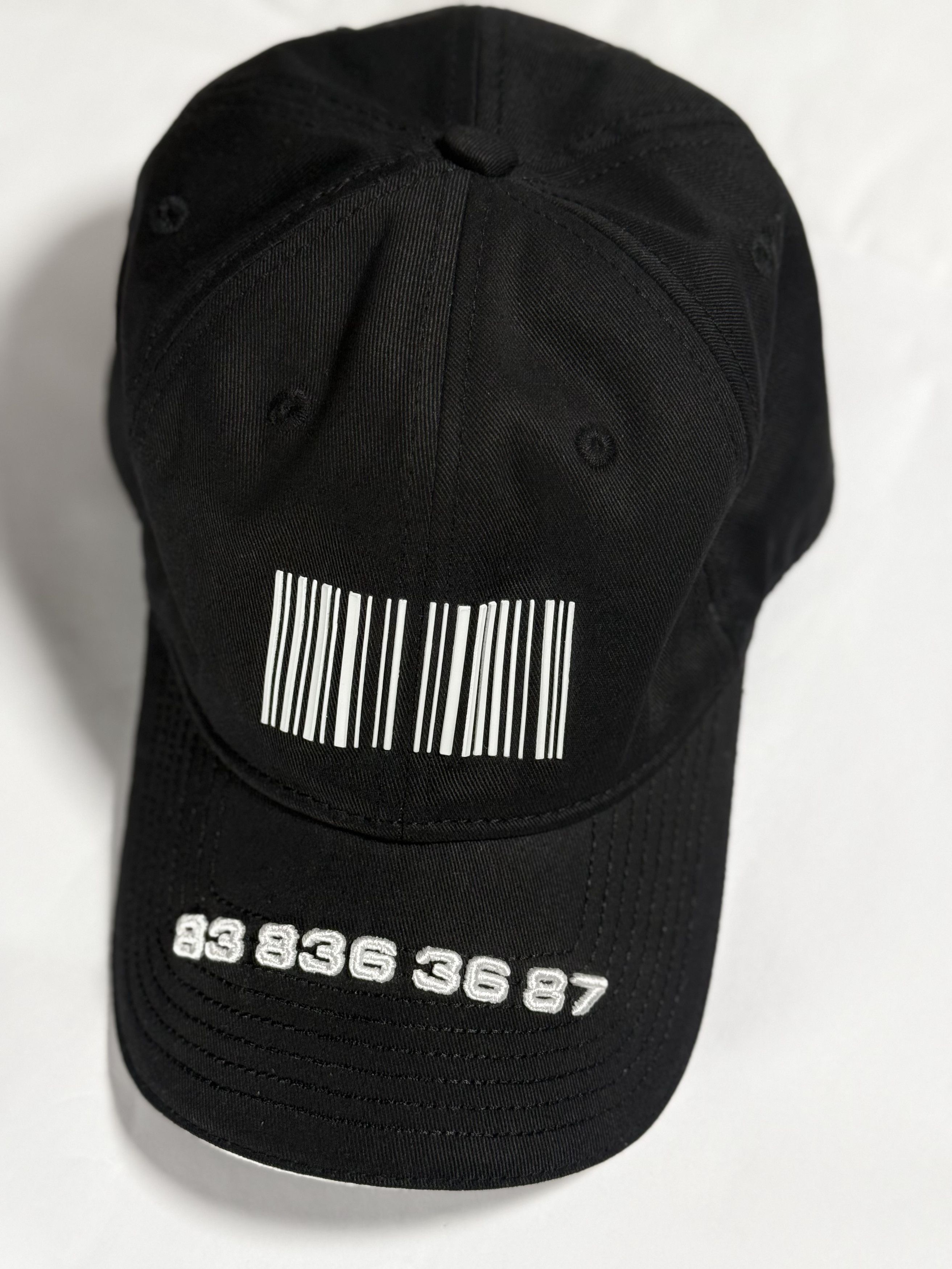 Vetements Vetements Barcode Cap Black Size ONE SIZE - 2 Thumbnail