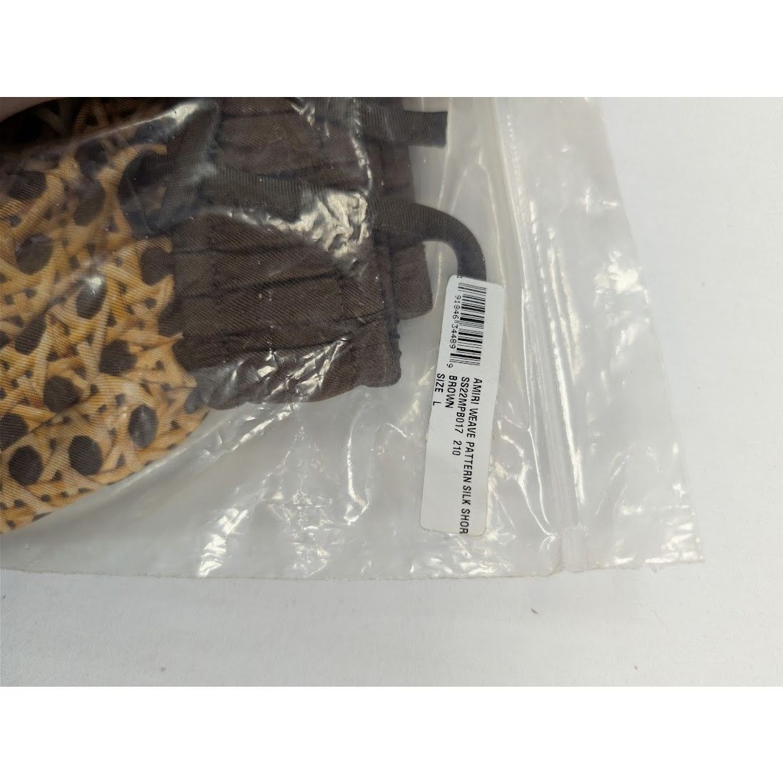 Amiri o1rshd1 Amiri Weave Pattern Silk Shorts in Brown L Size US 34 / EU 50 - 16 Thumbnail