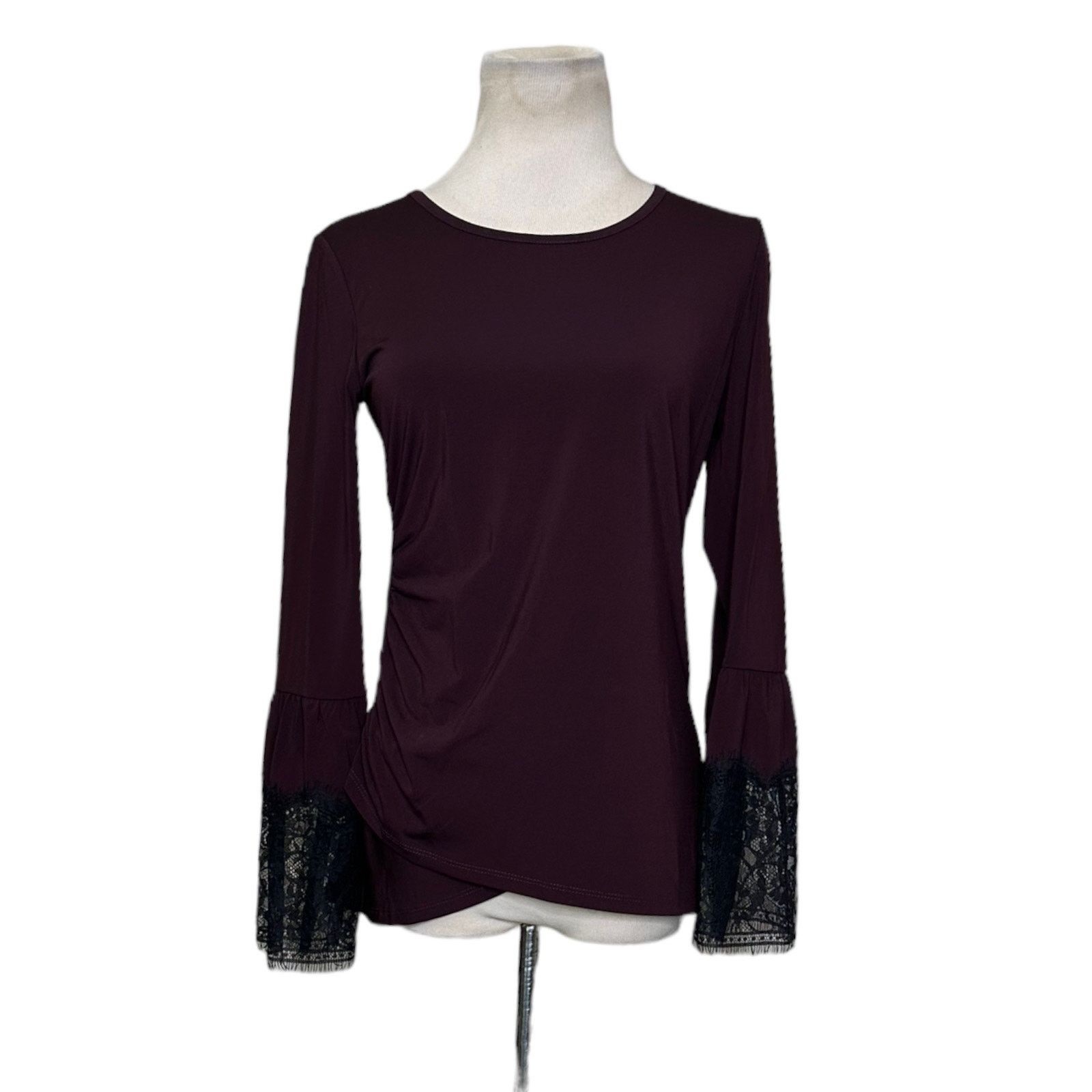KOBI HALPERIN KOBI Aubergine Miley Long Sleeve Blouse size Small Size S / US 4 / IT 40 - 12 Thumbnail