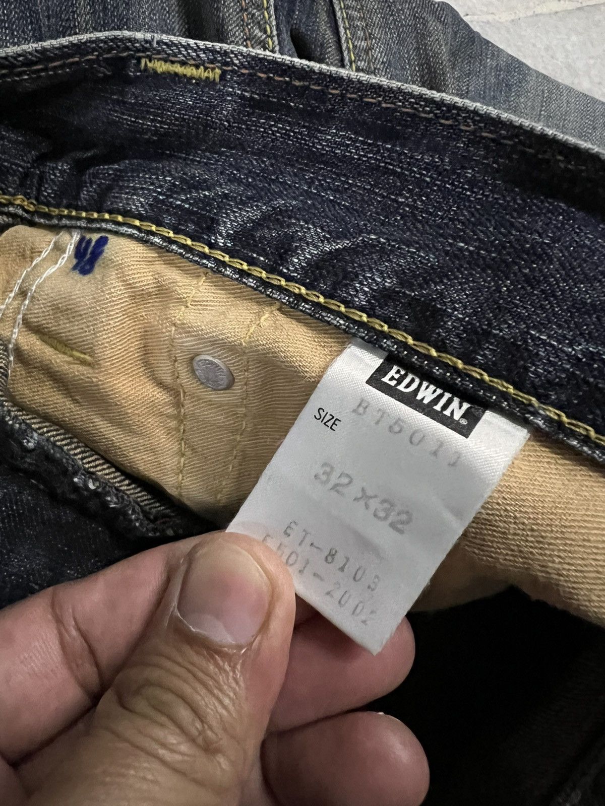 Edwin 💥Flare💥Edwin 503 Blue Trip Claw Mud Wash Jeans Size US 33 - 23 Thumbnail