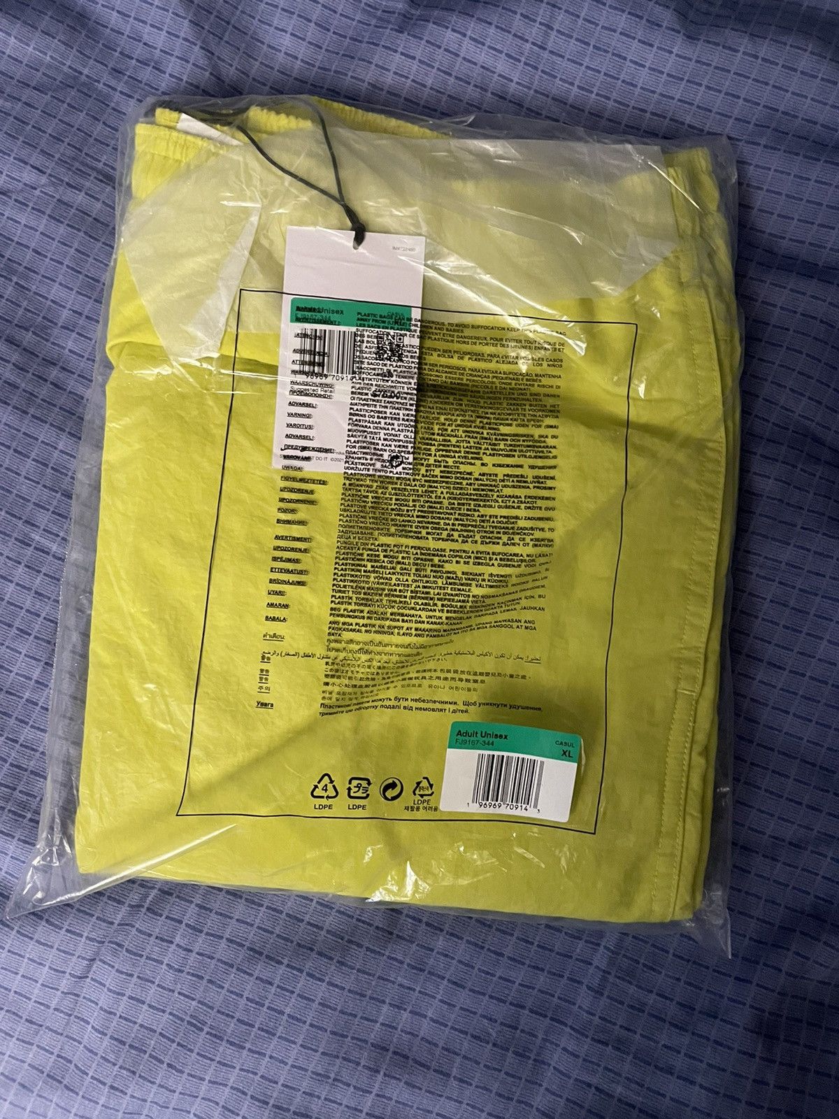 Image of Nylon Nike Stussy Shorts in Yellow, Men's (Size 36)