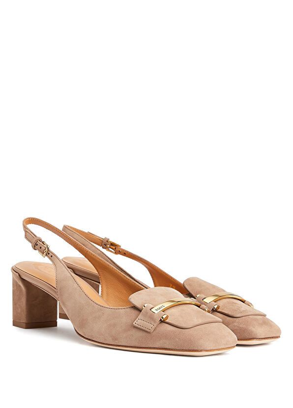 Tod's o1s22i1n0325 Cappuccino Goat Leather Pumps in Beige Size US 9 / IT 39 - 2 Thumbnail