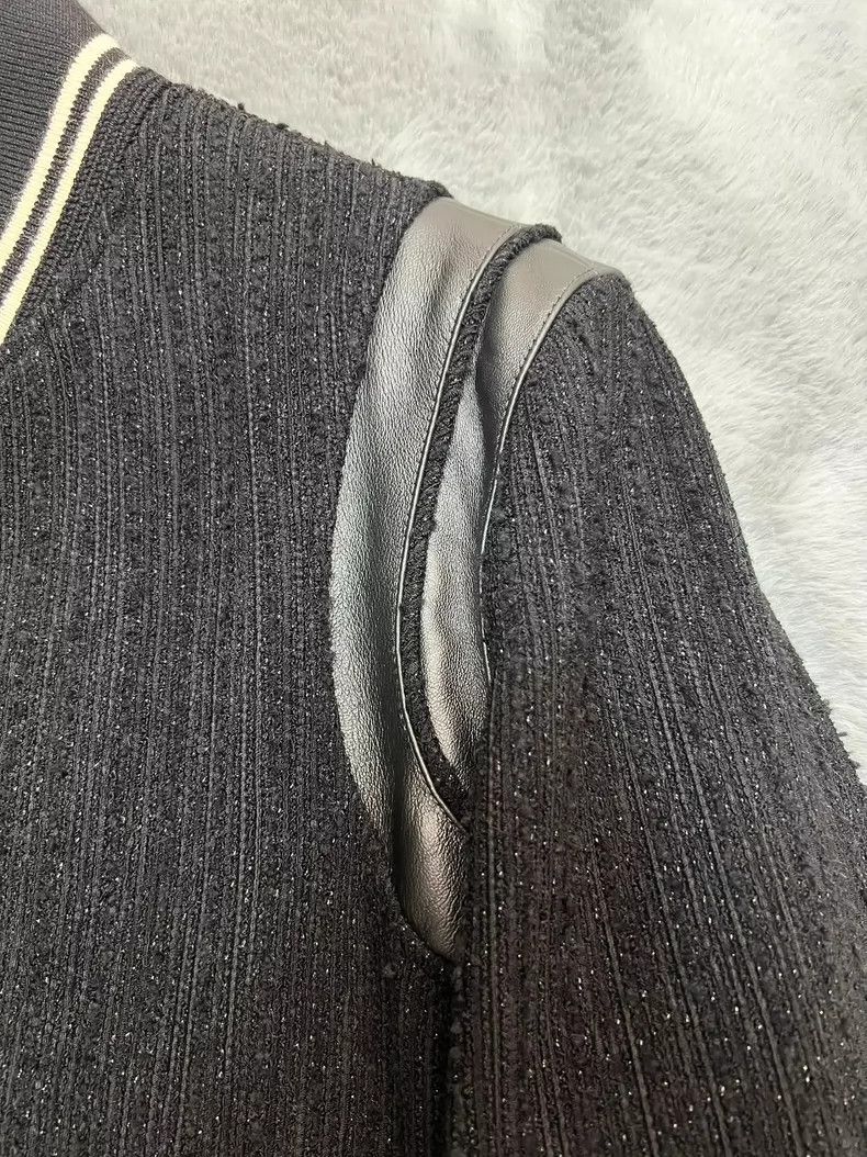 Saint Laurent Paris Saint Laurent Paris22 Autumn/Winter Striped tweed Teddy Ba Size US L / EU 52-54 / 3 - 5 Thumbnail