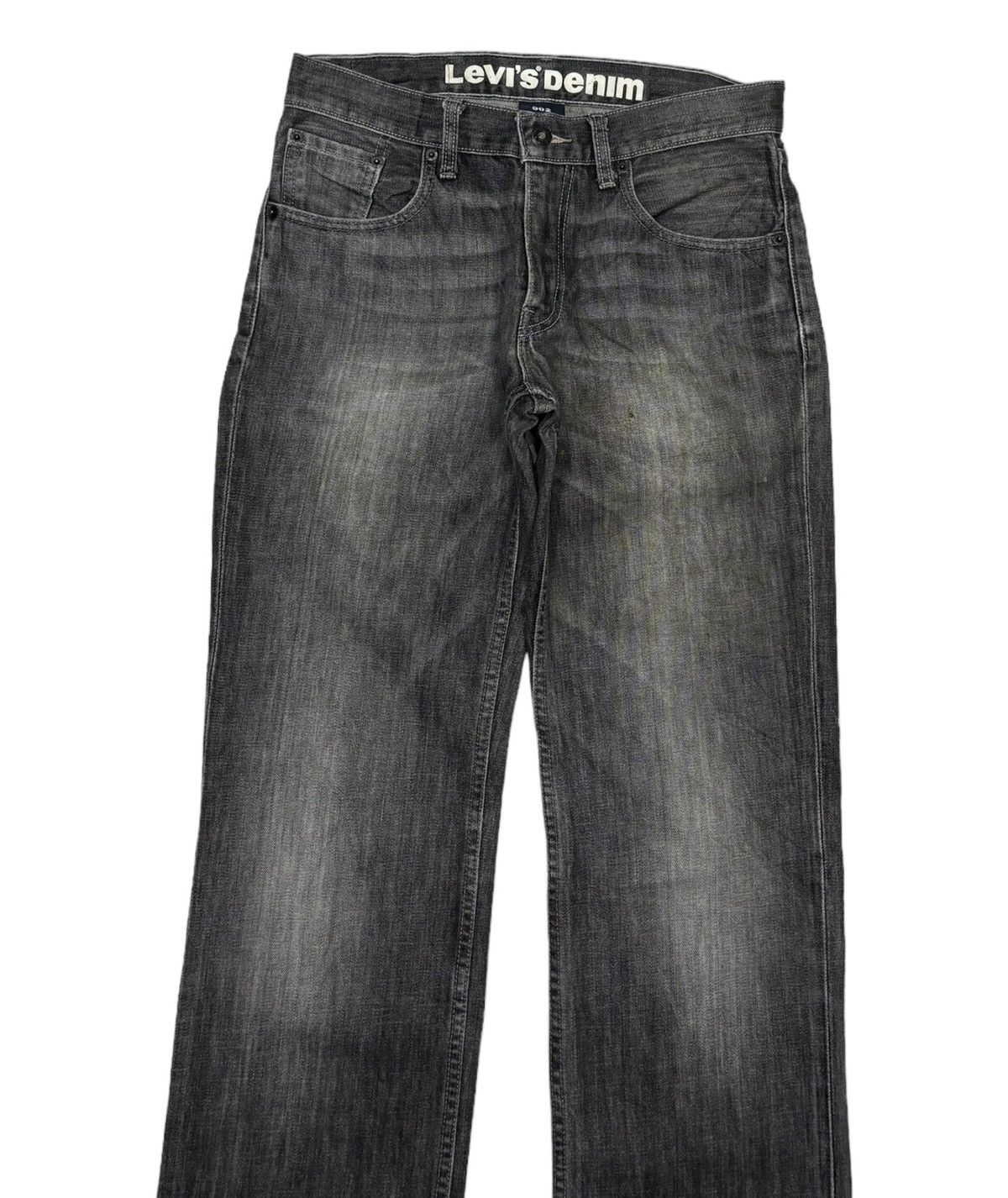 Levi's Vintage Levis 502 Black Straight Cut Distressed Denim Jeans Size US 30 / EU 46 - 7 Thumbnail