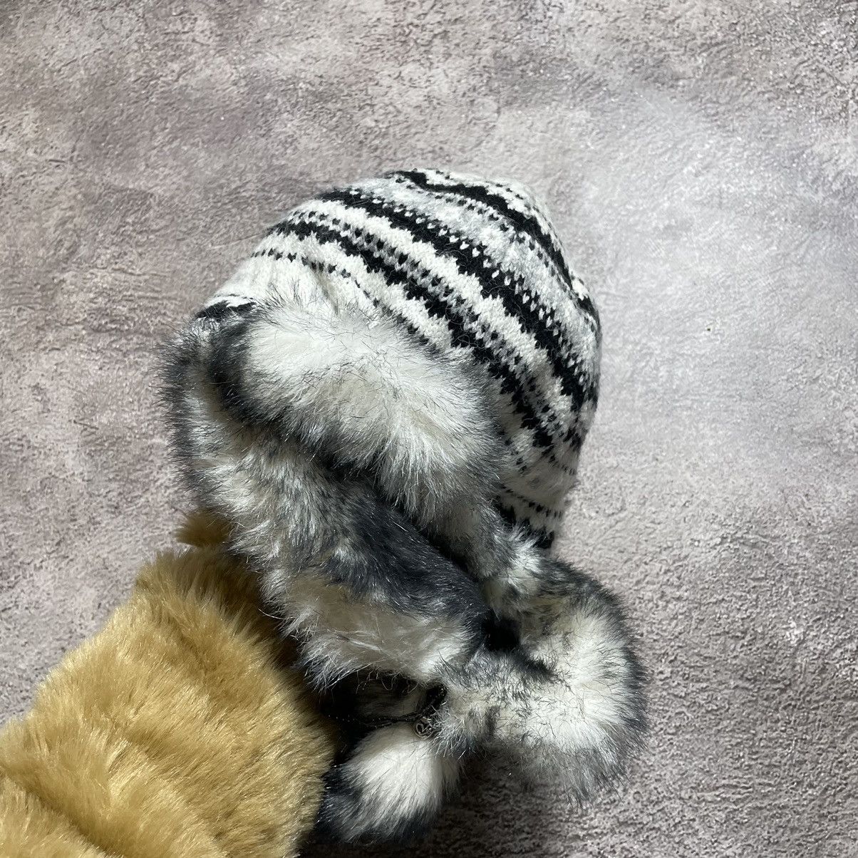 Vintage Vintage 90s Mohair Striped Beanie Ushanka Grunge Tapered OS Size ONE SIZE - 3 Thumbnail