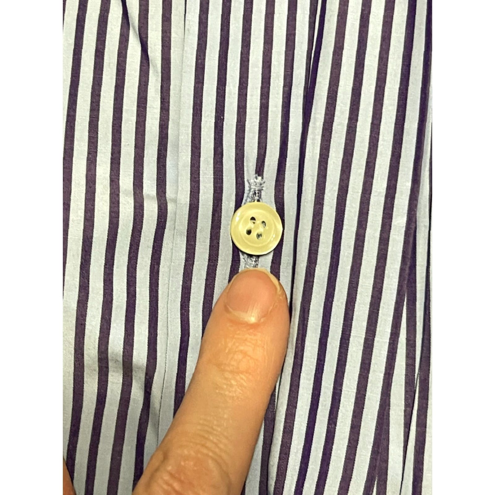 Needles Needle Trix Shirt Men XL Blue Striped Button Up Long Sleeve Size US XL / EU 56 / 4 - 5 Thumbnail