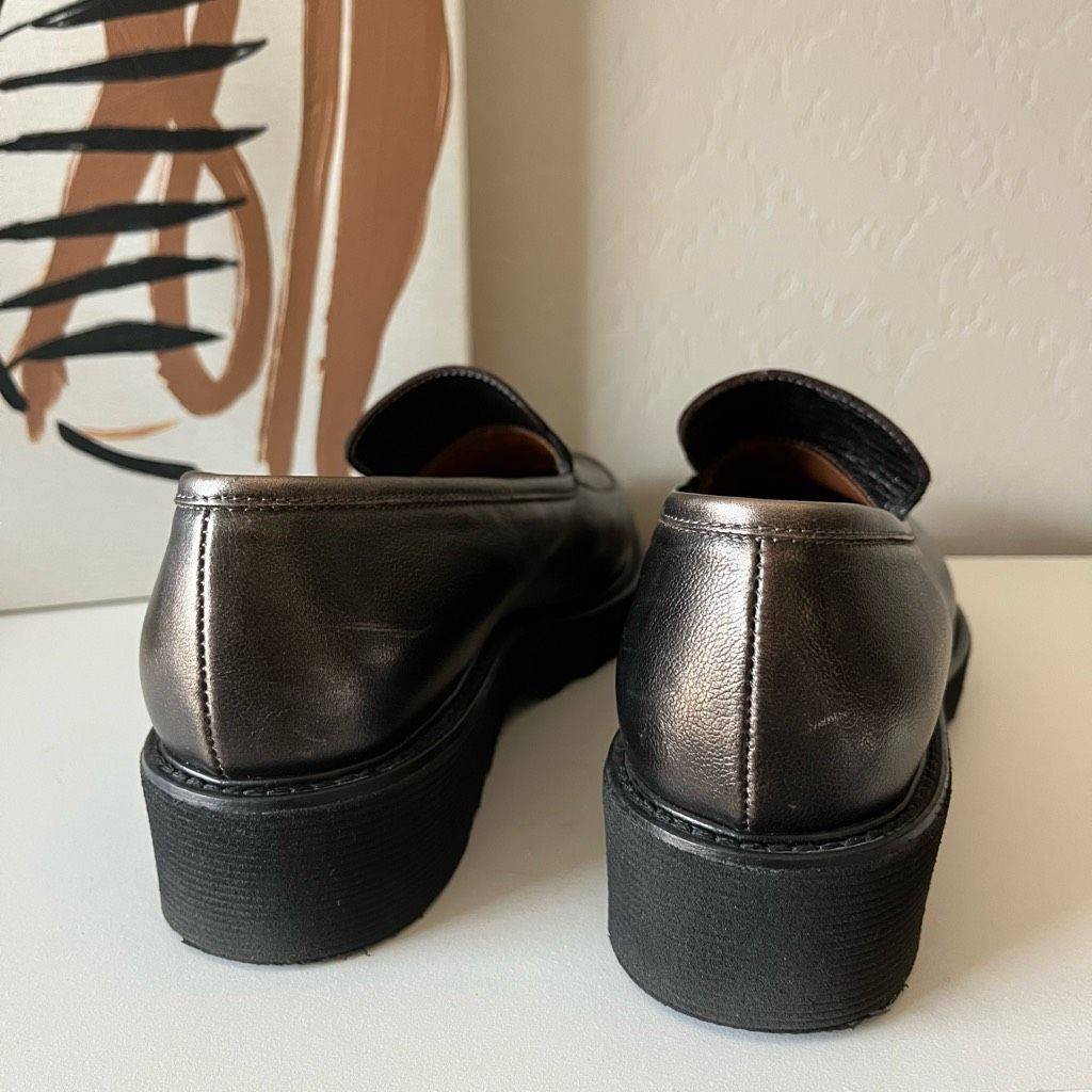 Aquatalia Aquatalia Kelsey Bronze Slip On Platform Leather Loafers Siz Size US 8.5 / IT 38.5 - 4 Thumbnail