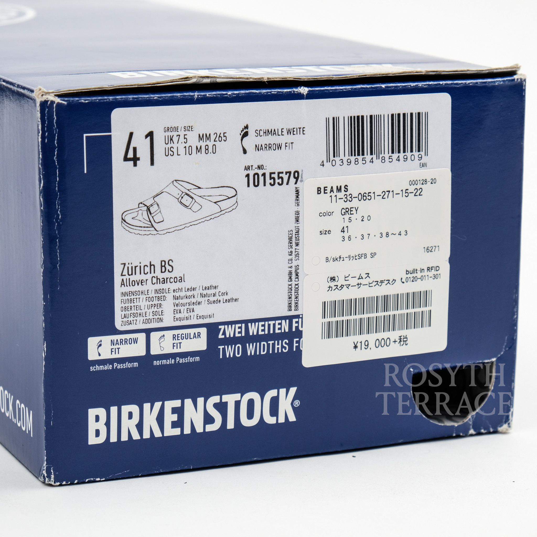 ★BIRKENSTOCK★ ZURICH EXQ LEVE Allover Charcoal Zürich Suede Leather Allover Charcoal | BIRKENSTOCK