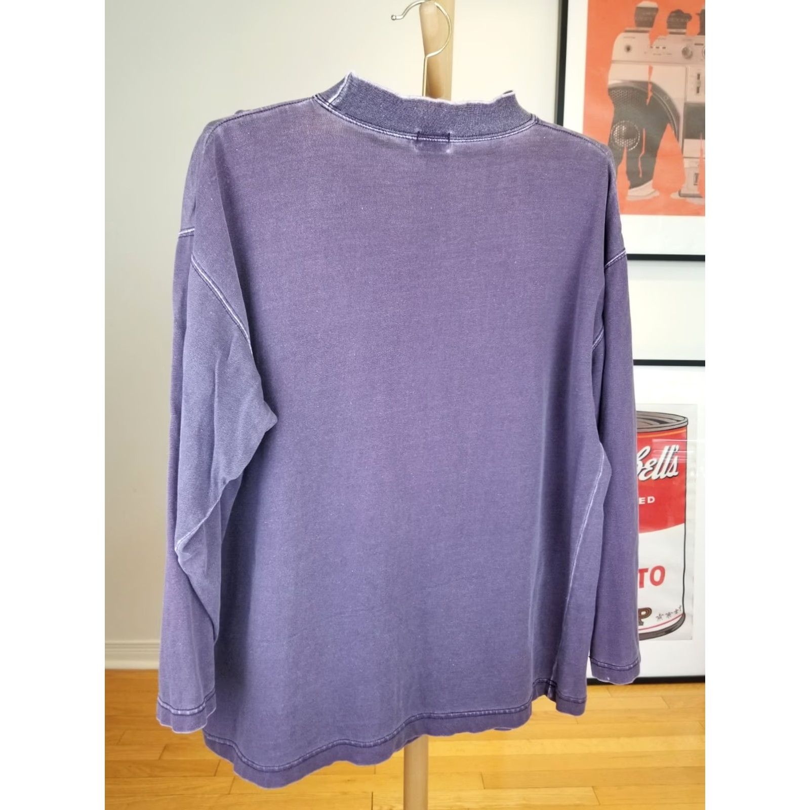 Guess VINTAGE GUESS JEANS HALF TURTLE NECK BROWN LONG SLEEVE T-SHIRT SZ LARGE MEN Shirt Vintage 90s Rugby Ready Brown Cotton Fleece 28" Top to Bottom Mens Size US L / EU 52-54 / 3 - 6 Thumbnail